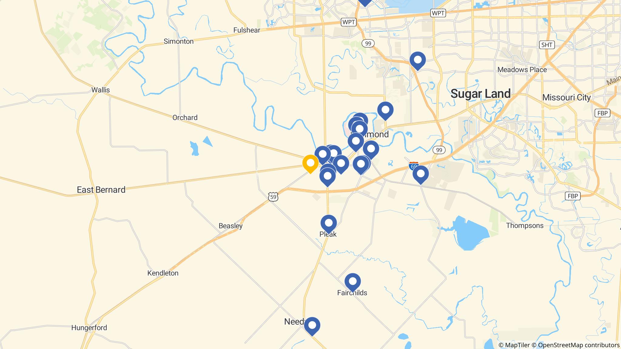 Street map of the ATM area