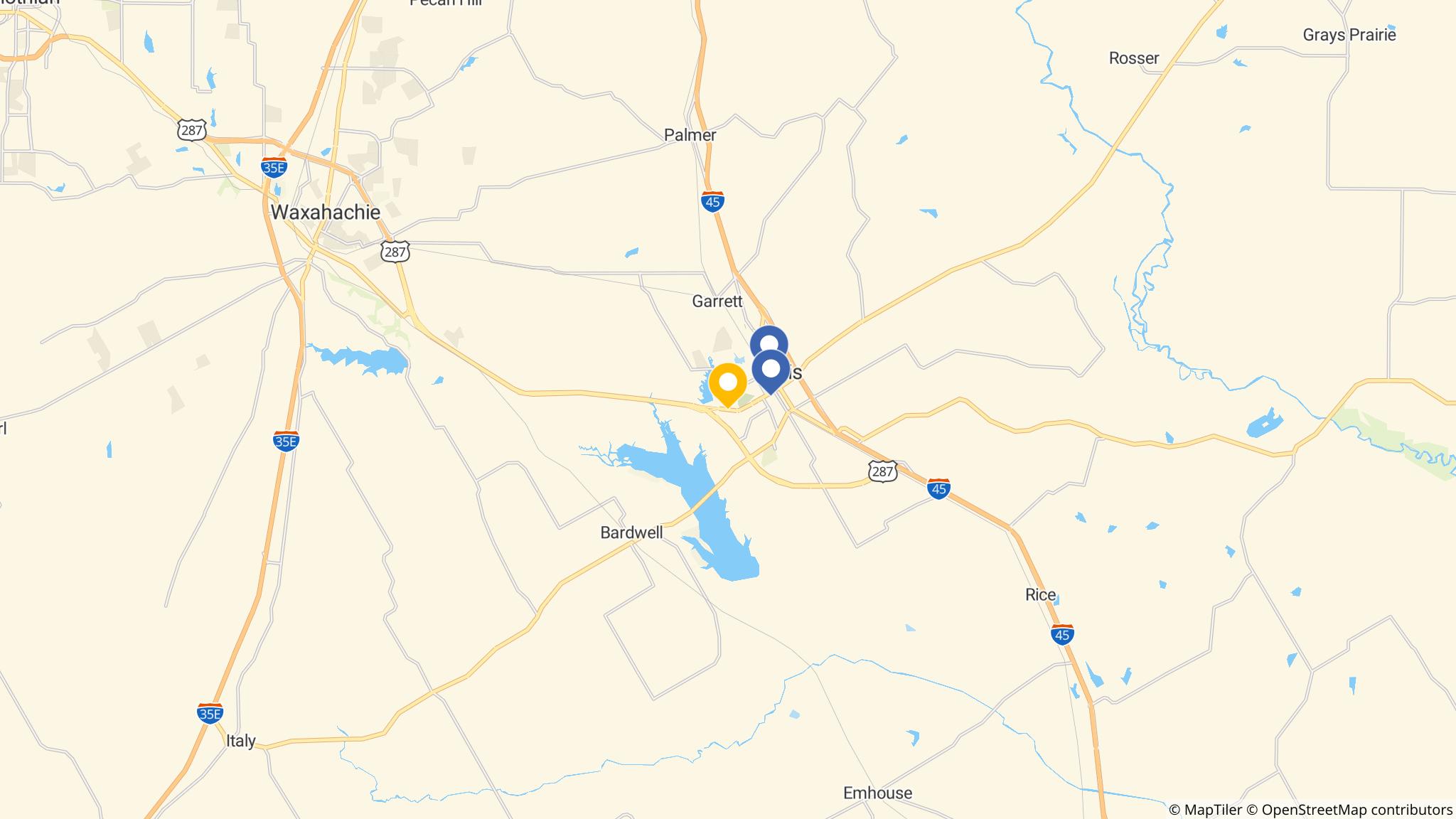 Street map of the ATM area