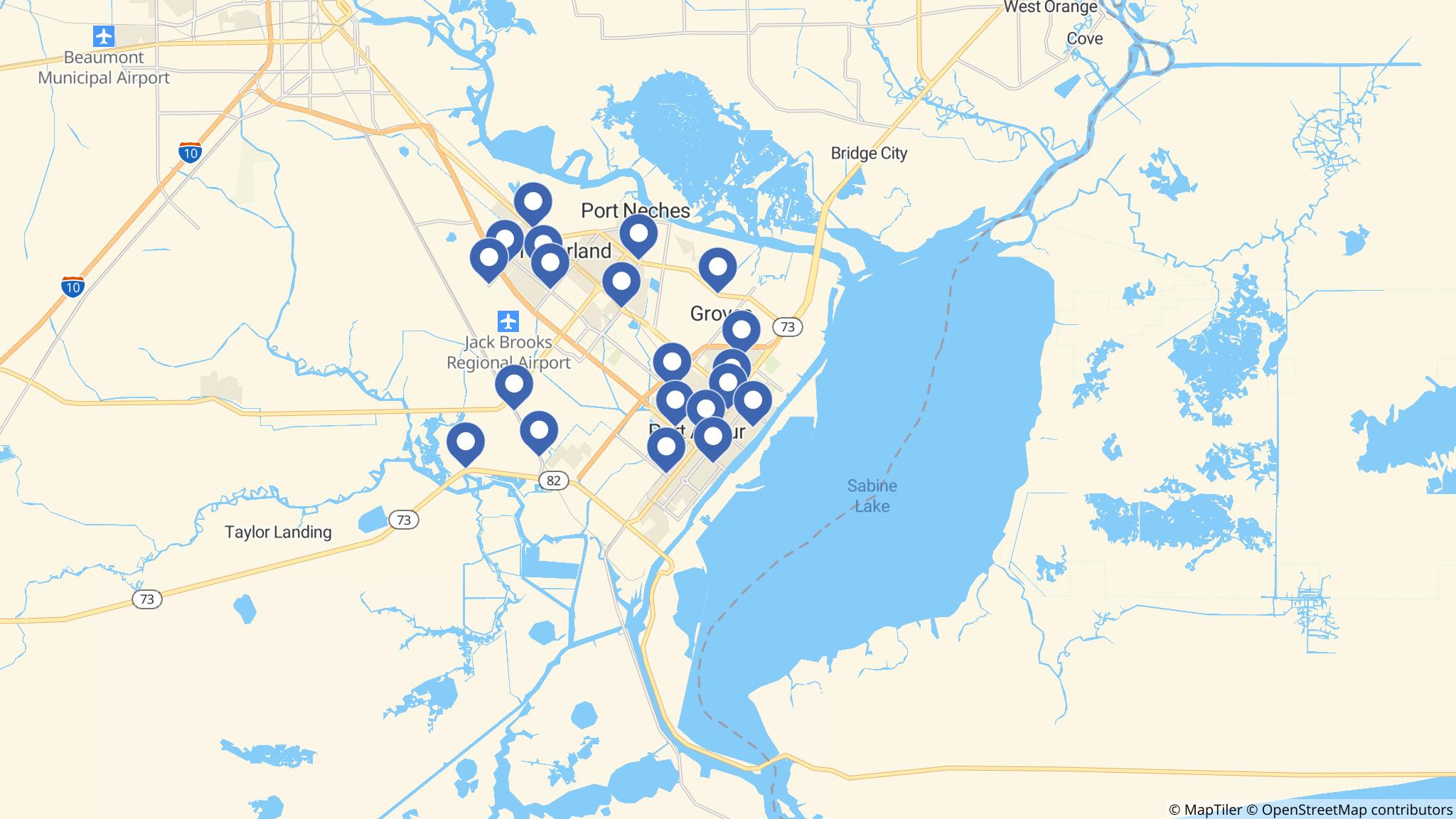 Street map of the ATM area