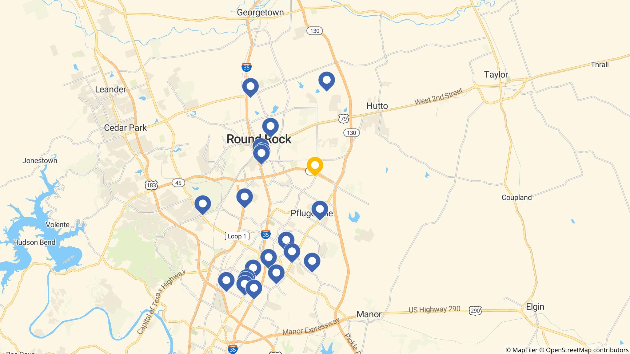 Street map of the ATM area