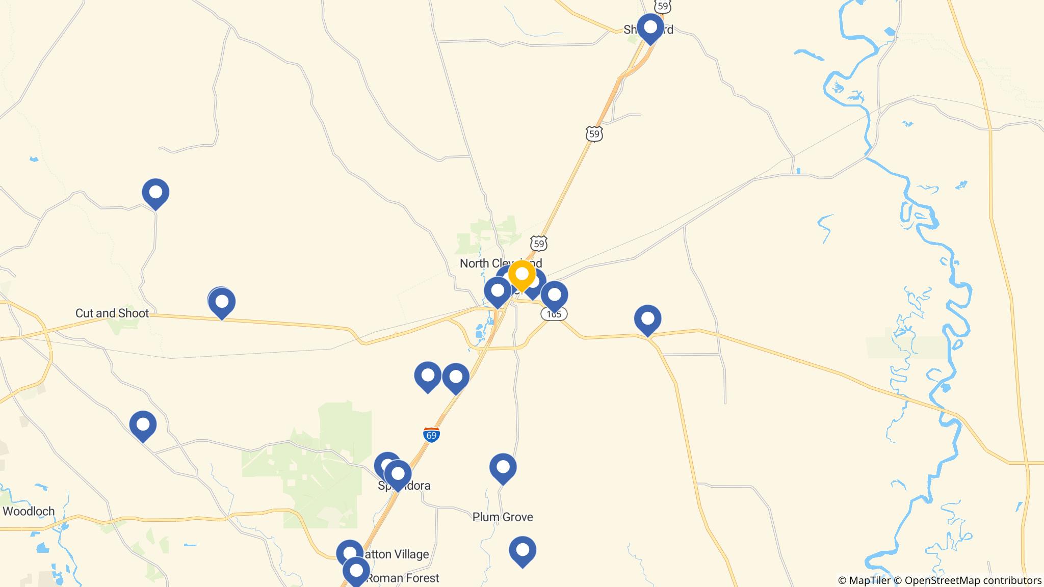 Street map of the ATM area