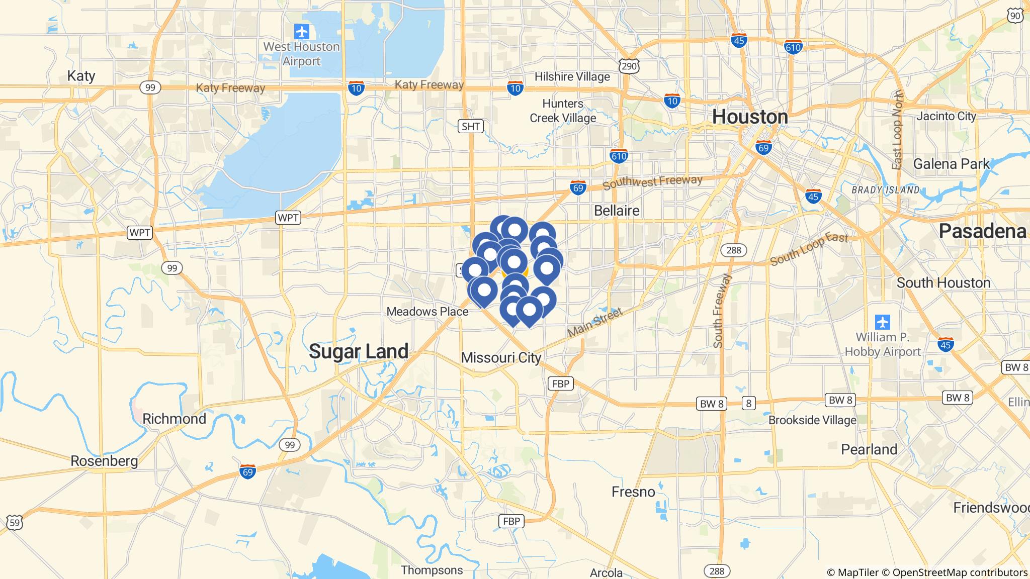 Street map of the ATM area