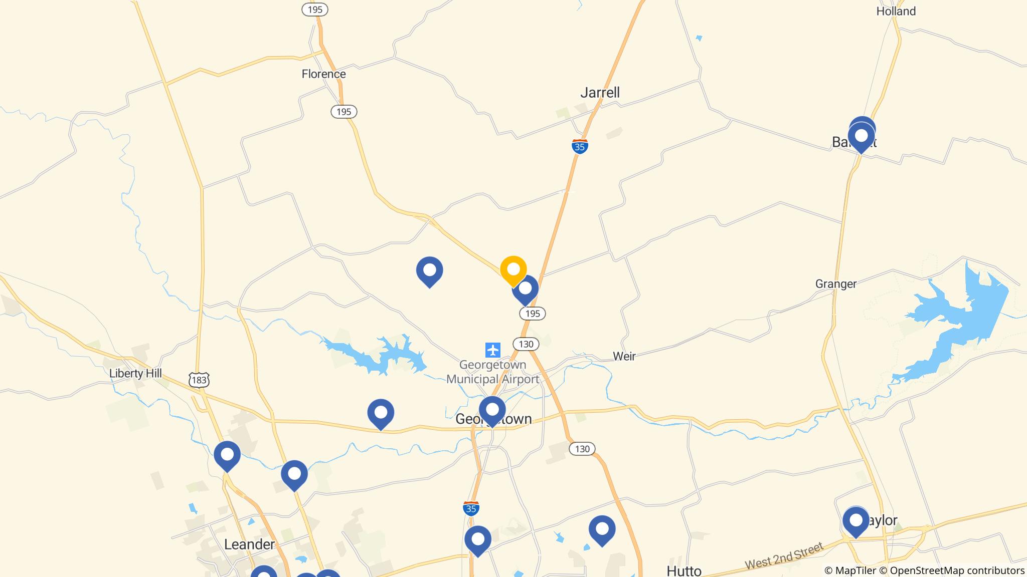 Street map of the ATM area