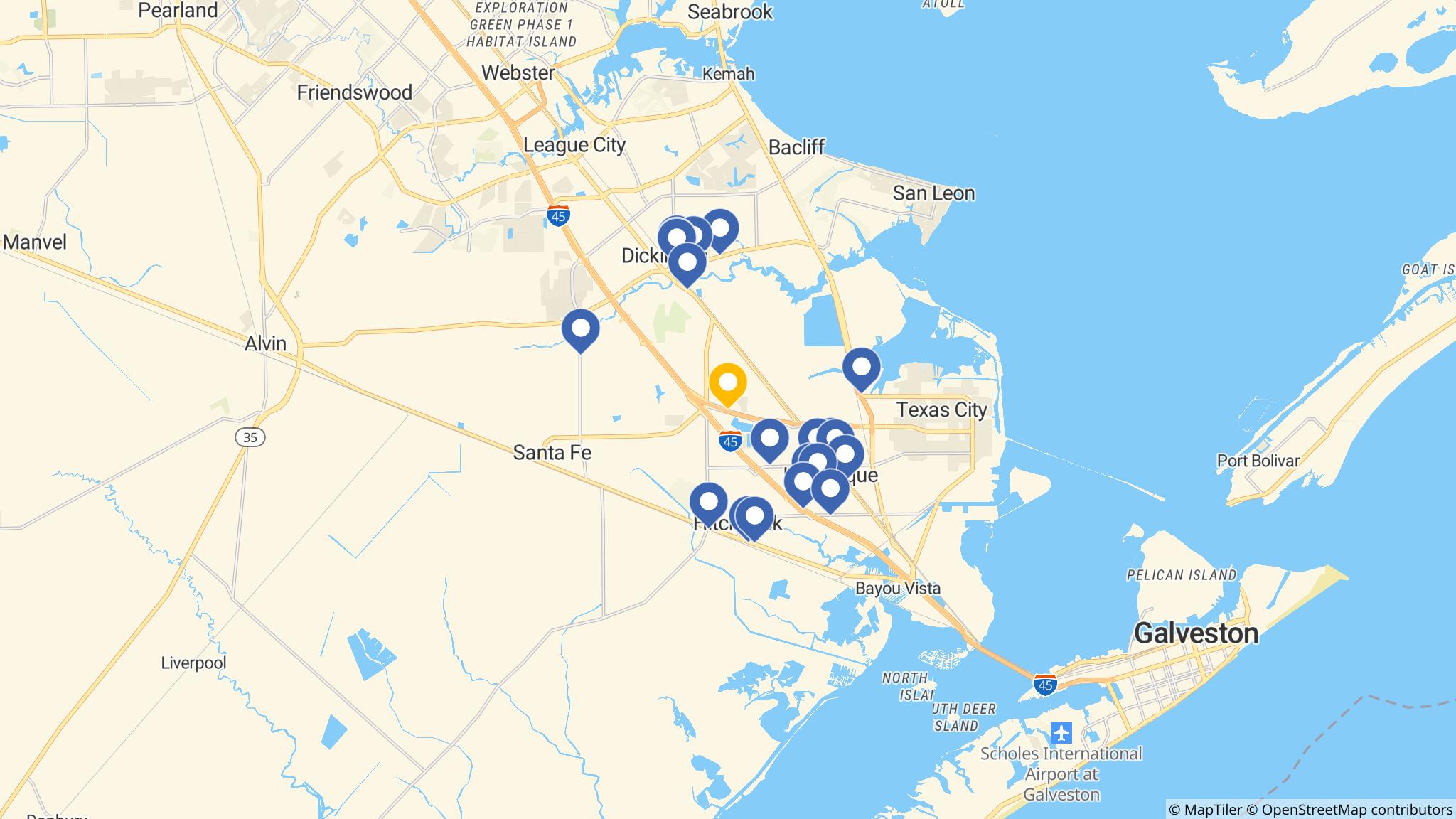 Street map of the ATM area