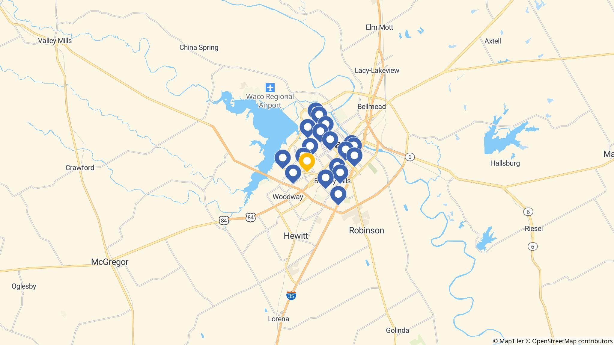 Street map of the ATM area