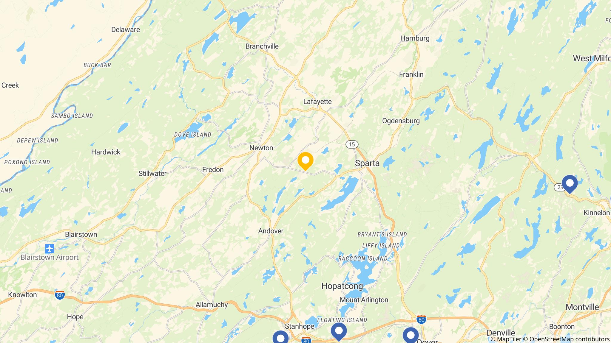 Street map of the ATM area