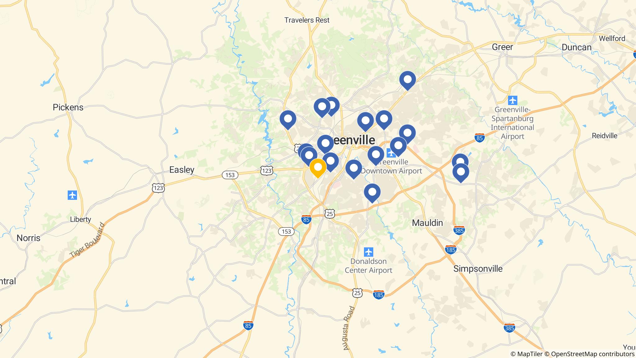 Street map of the ATM area