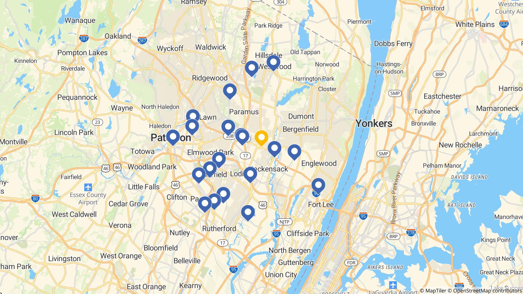 Street map of the ATM area