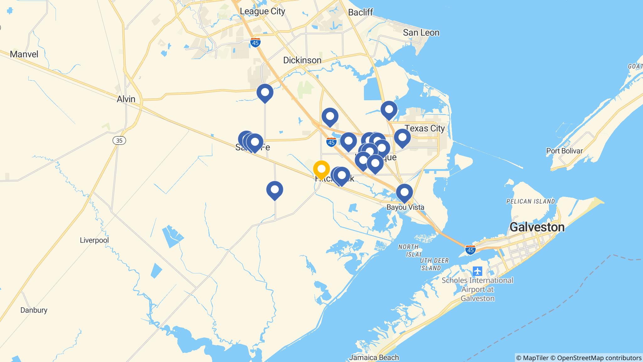 Street map of the ATM area