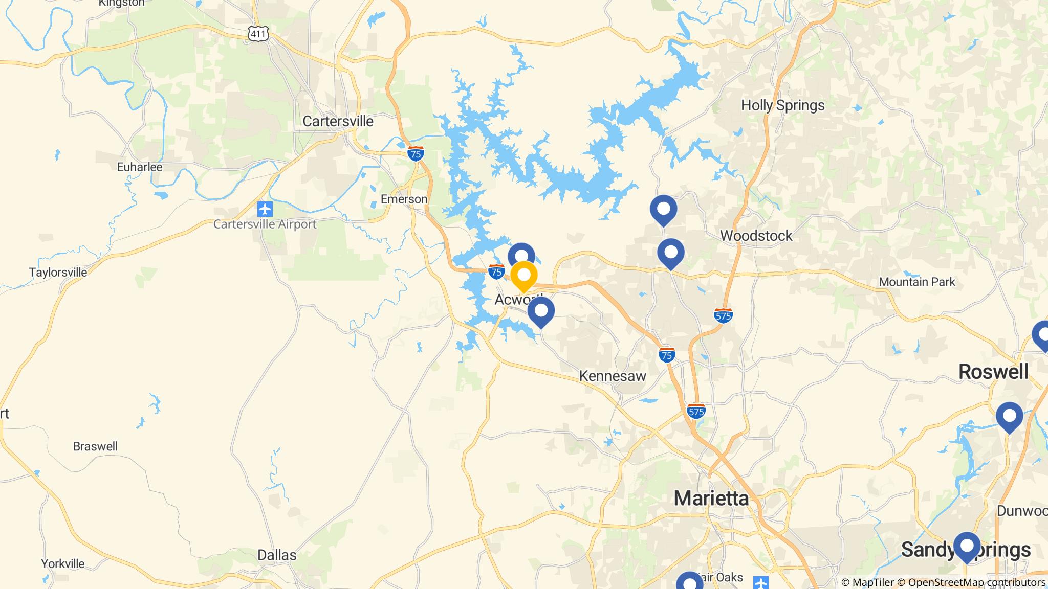 Street map of the ATM area