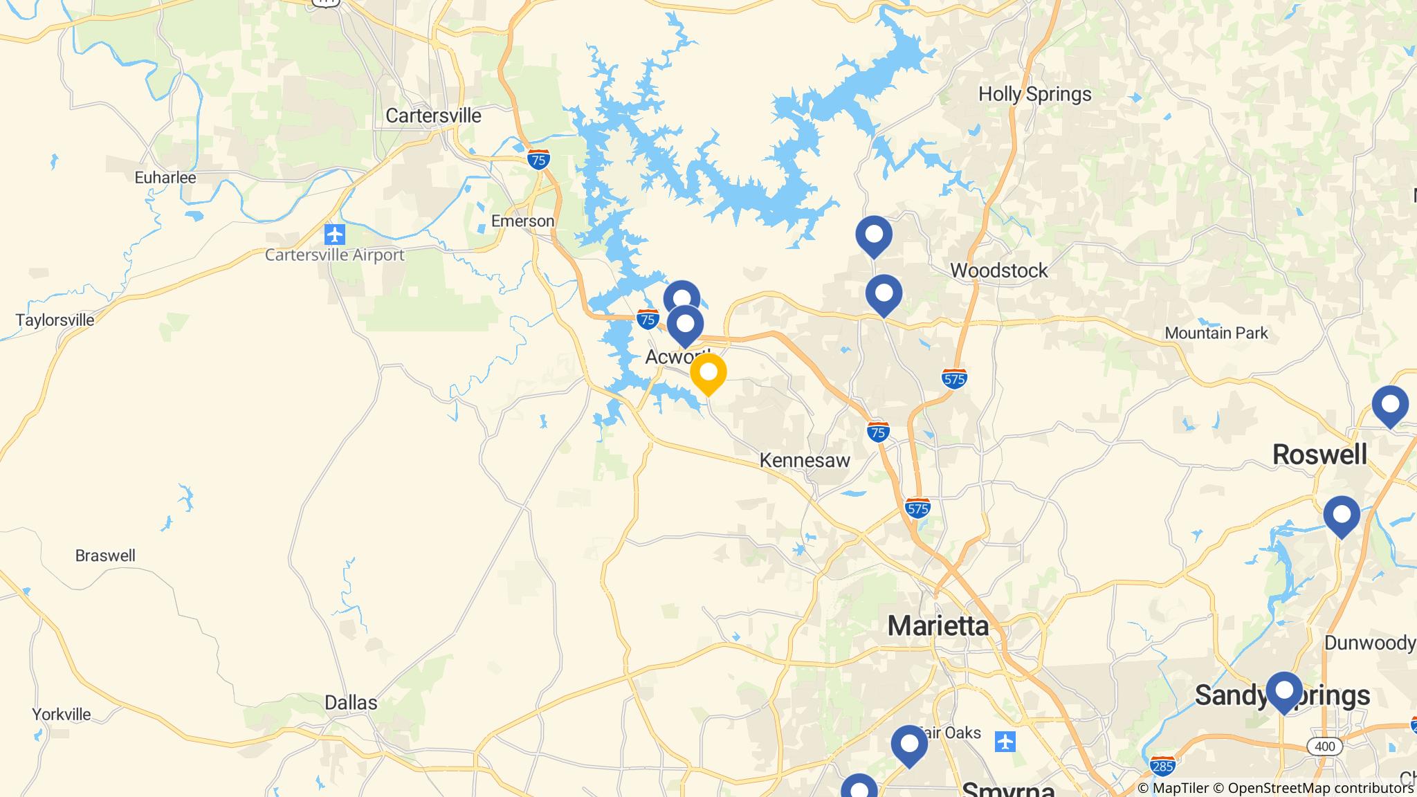 Street map of the ATM area