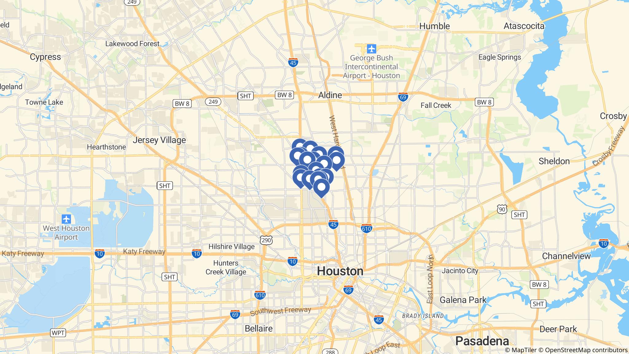 Street map of the ATM area