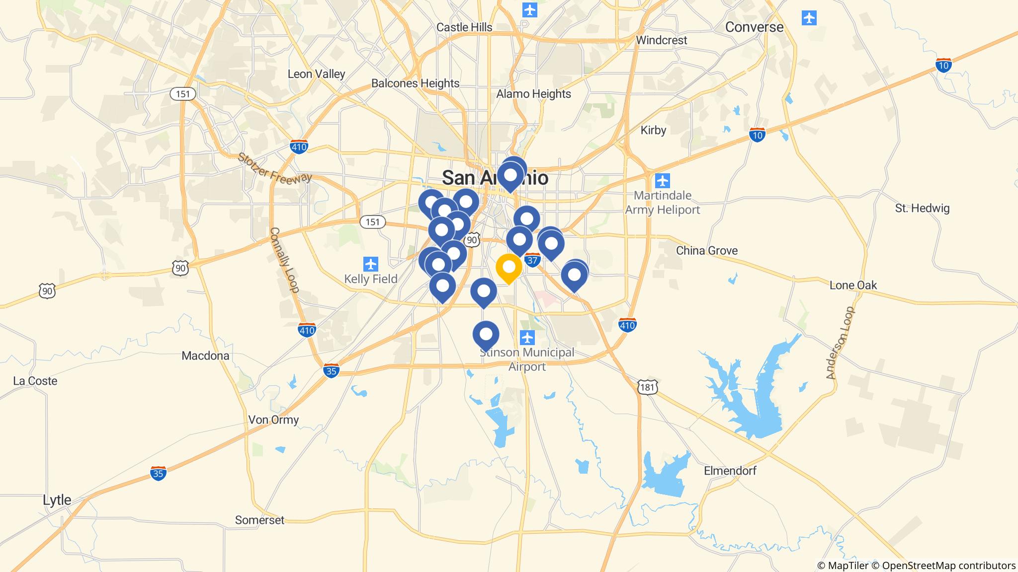 Street map of the ATM area