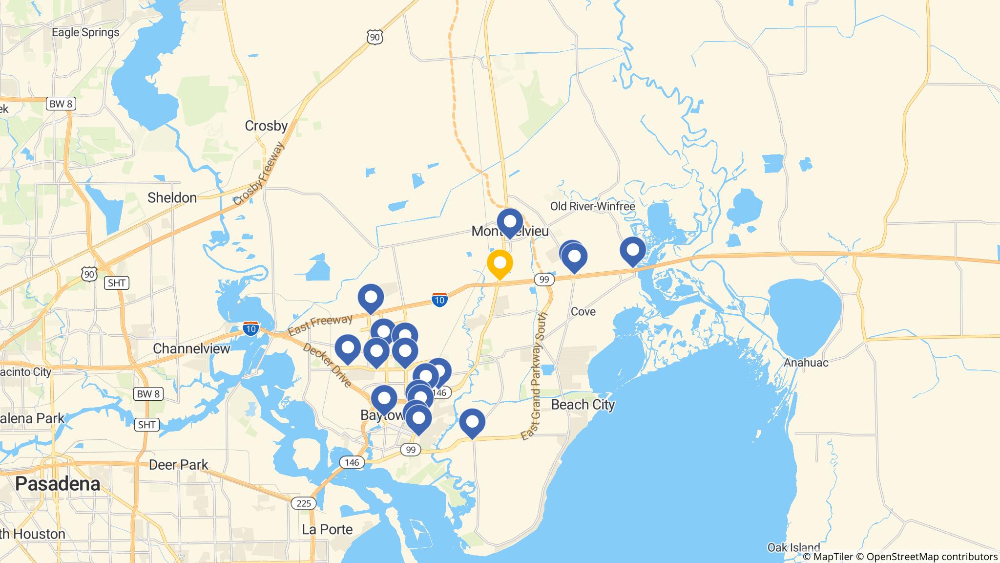 Street map of the ATM area