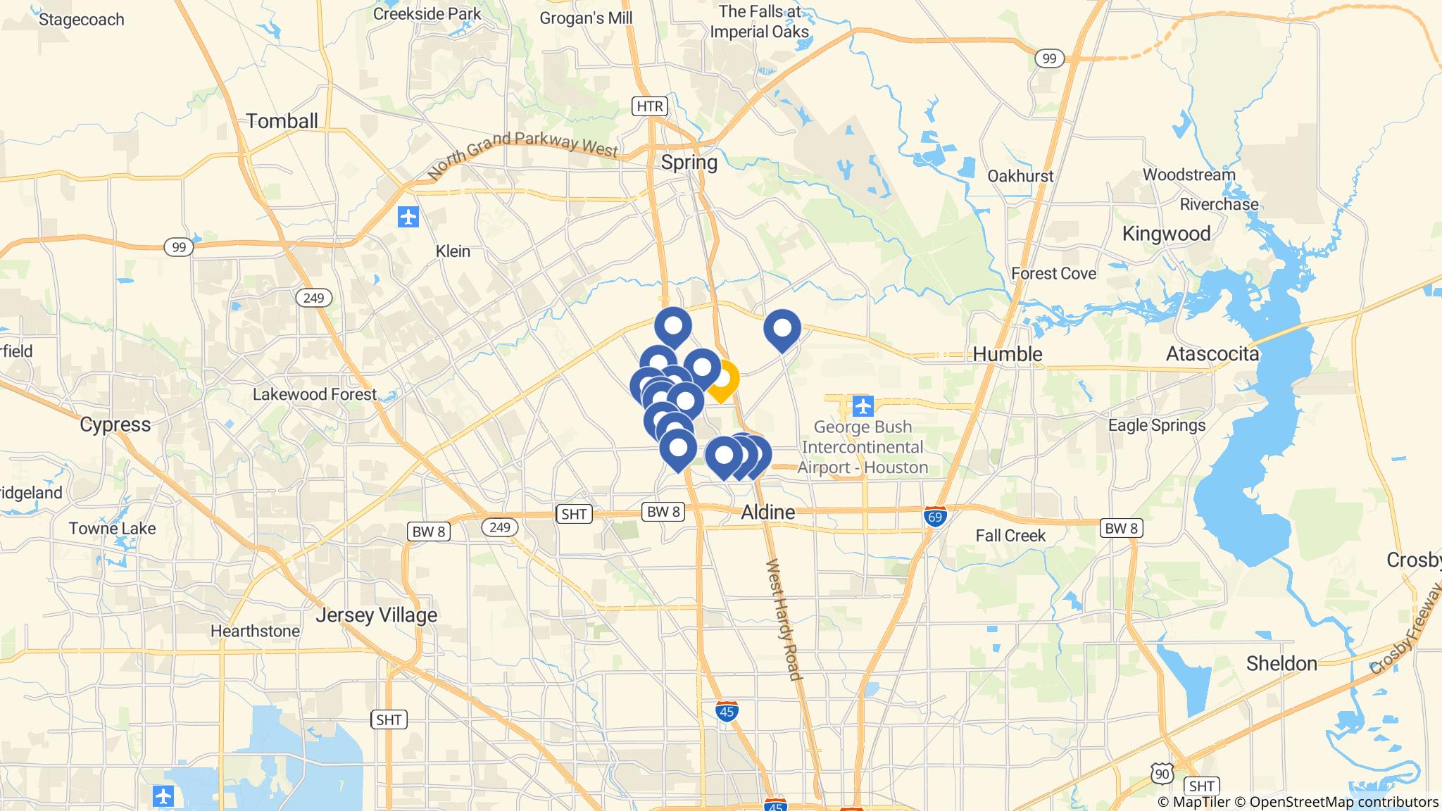 Street map of the ATM area