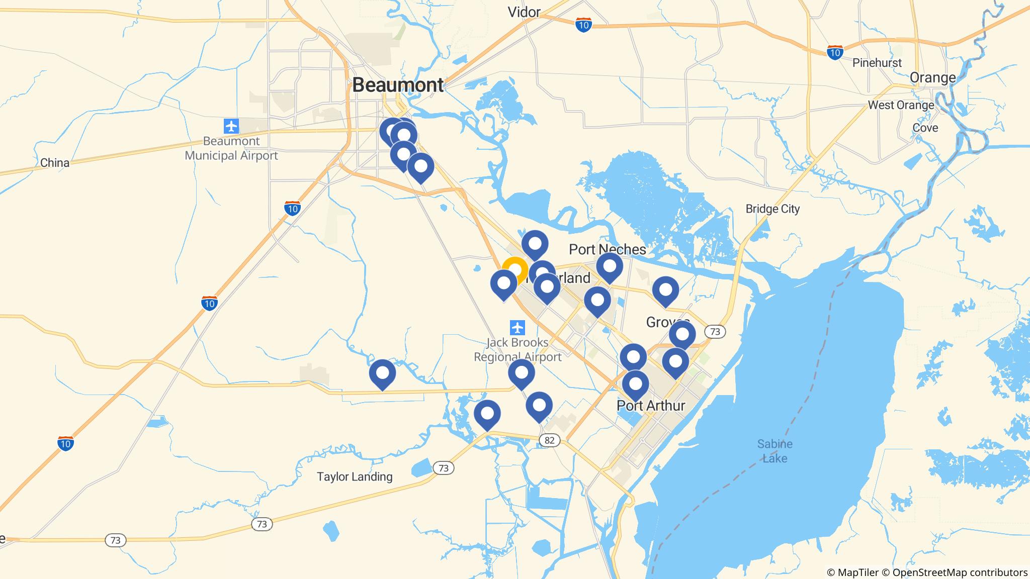 Street map of the ATM area