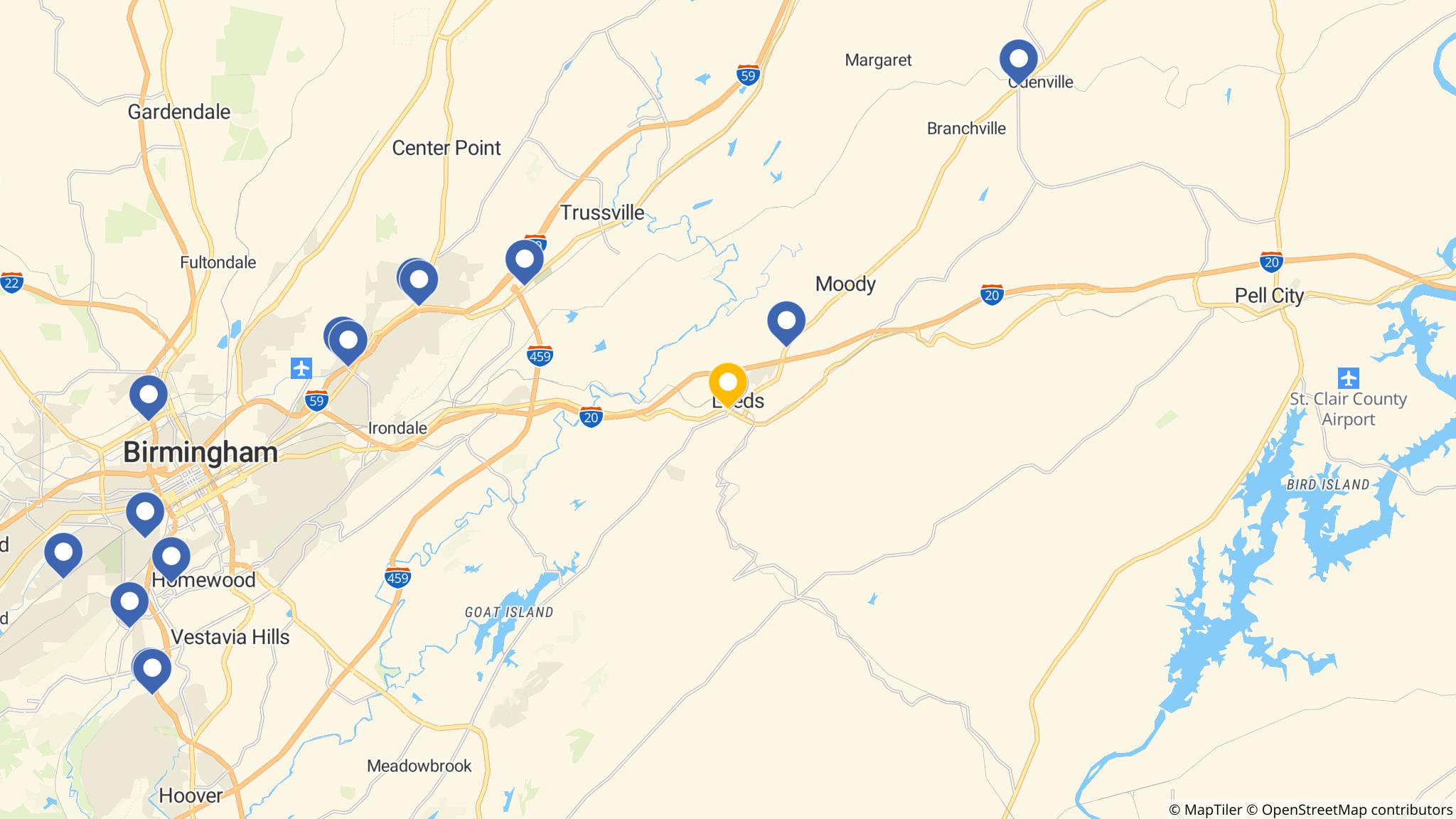 Street map of the ATM area