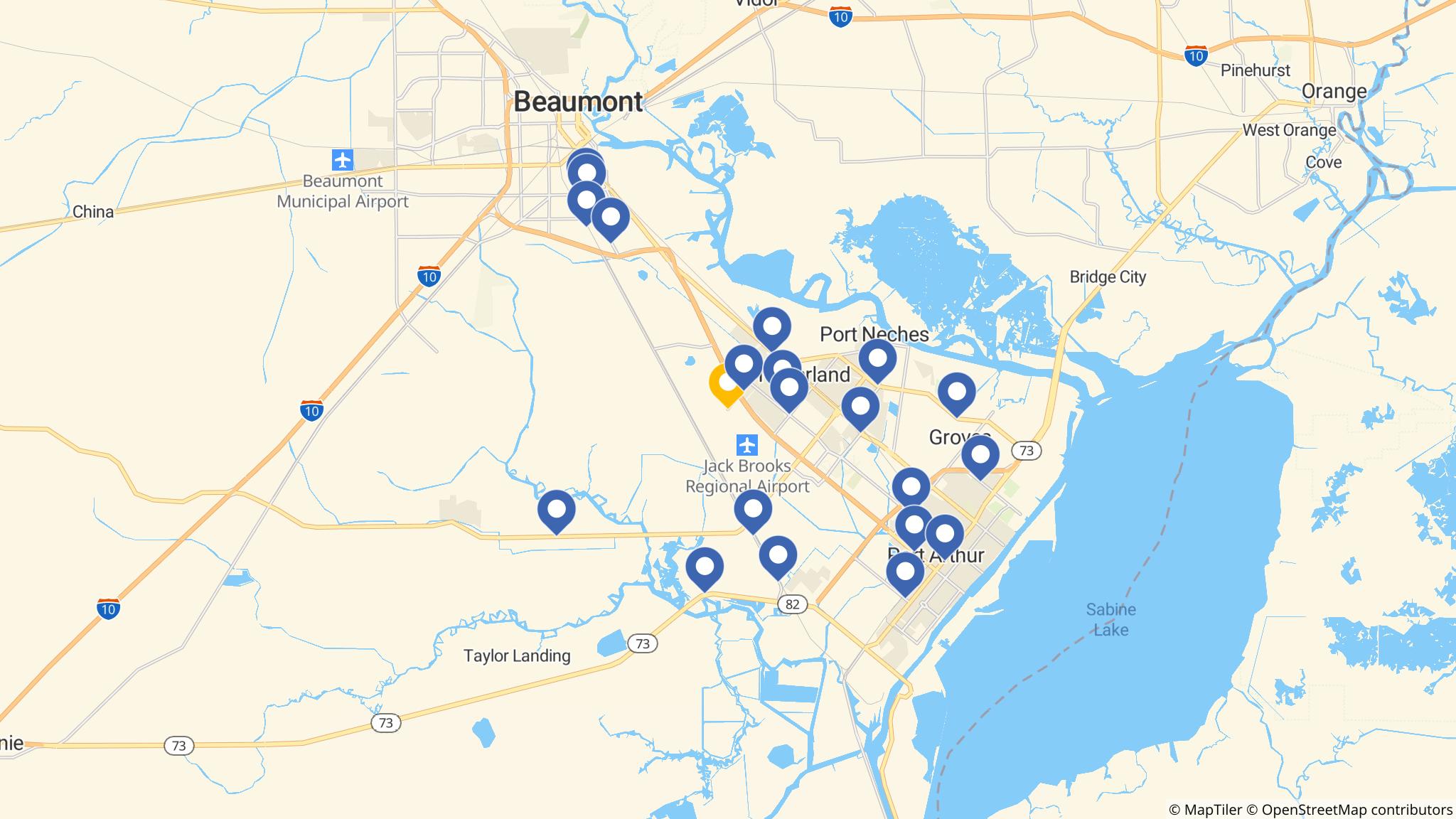 Street map of the ATM area