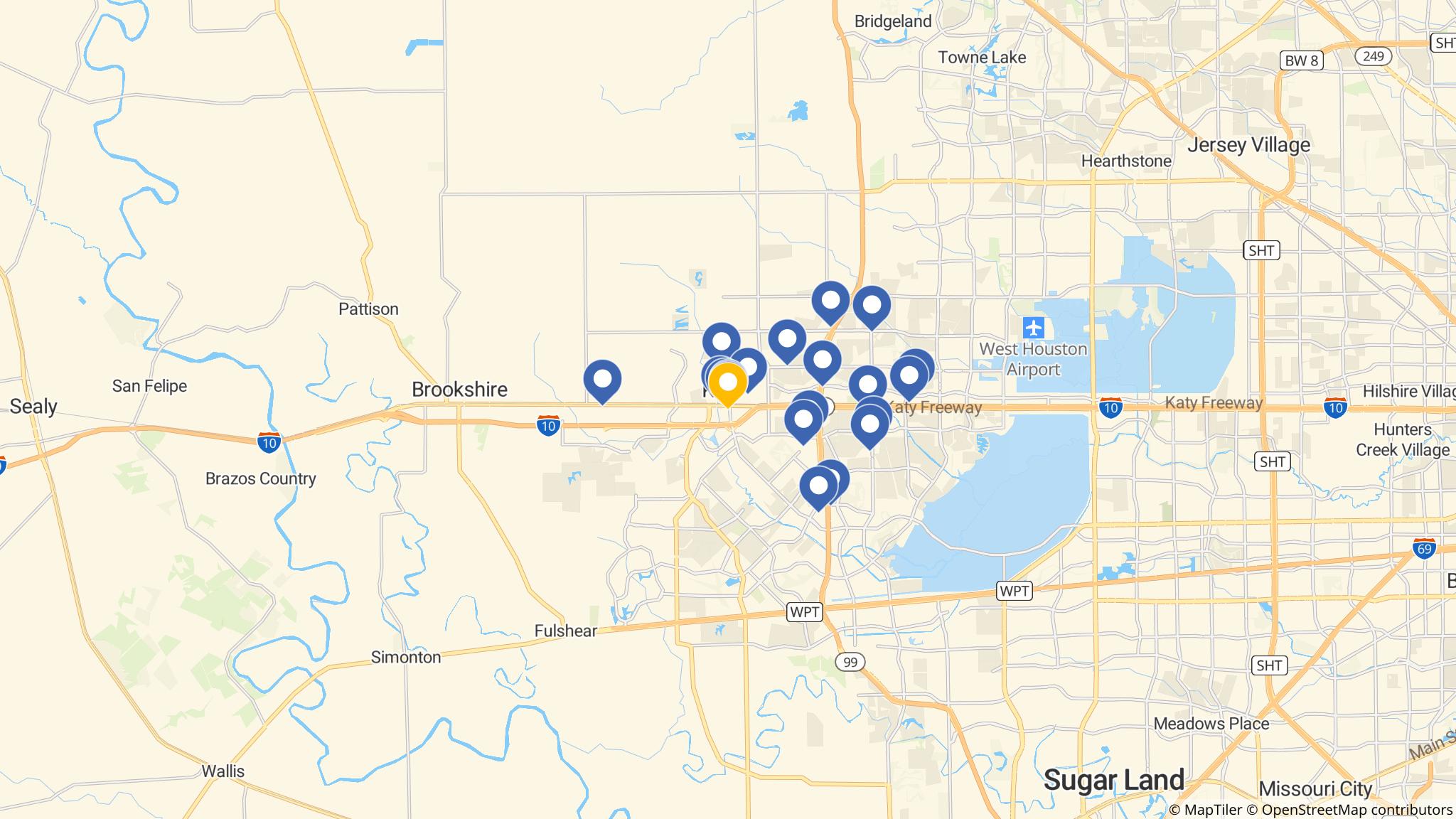 Street map of the ATM area