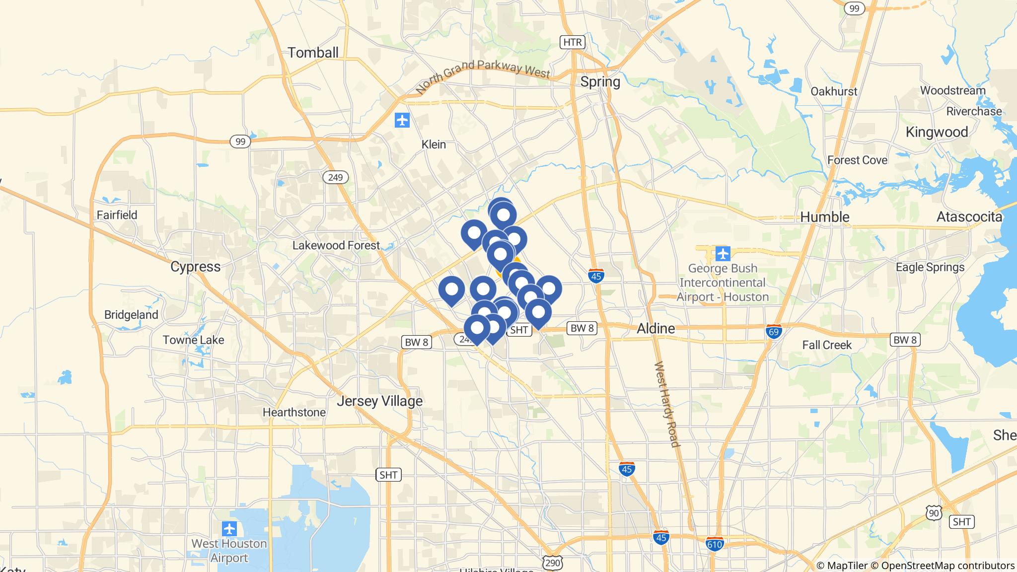 Street map of the ATM area