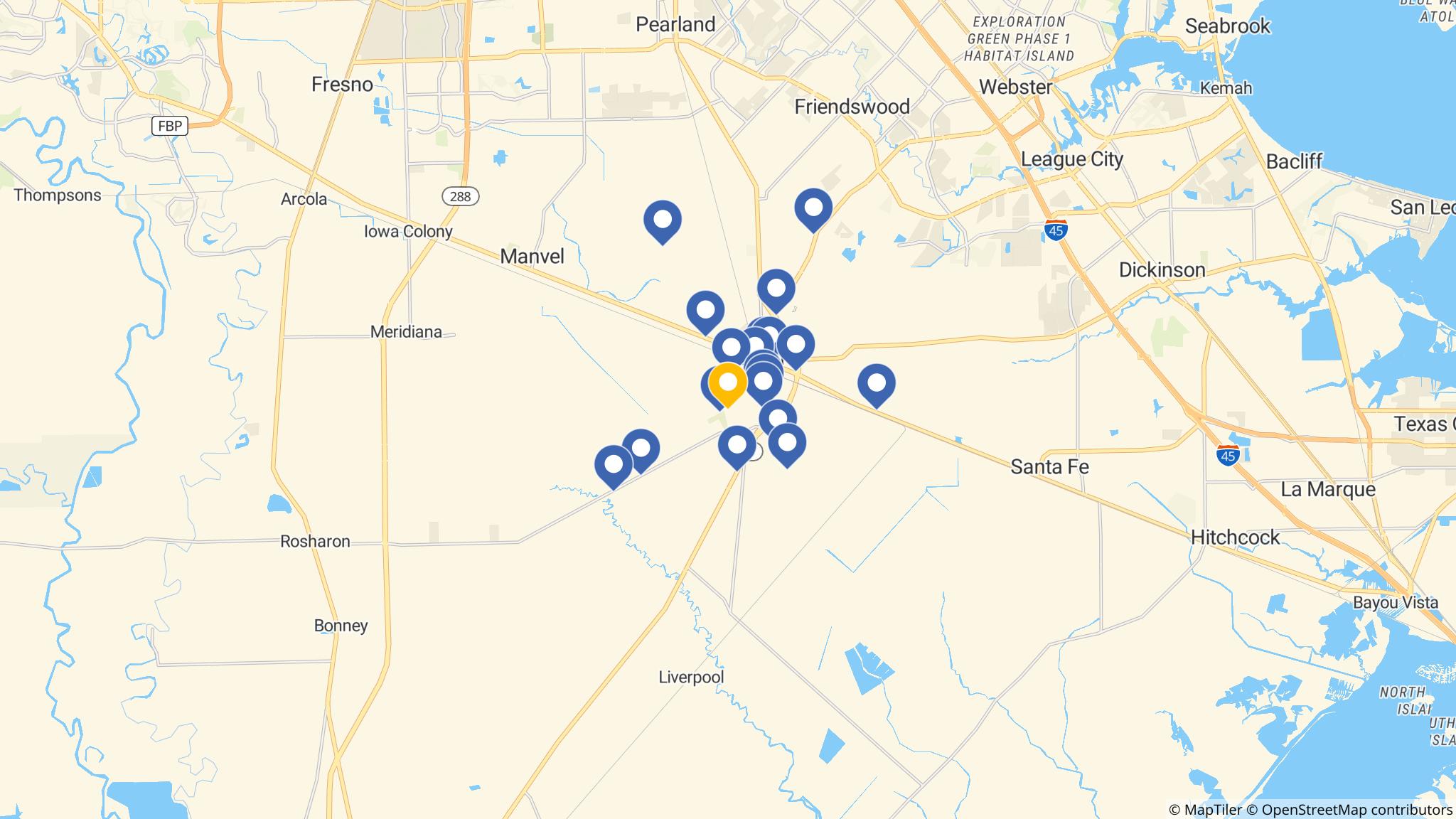 Street map of the ATM area