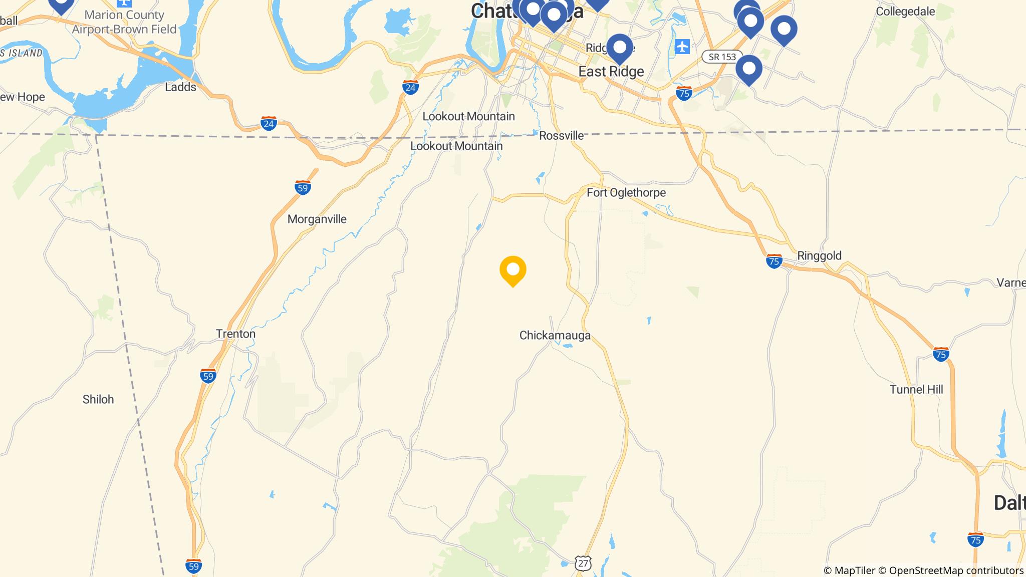 Street map of the ATM area