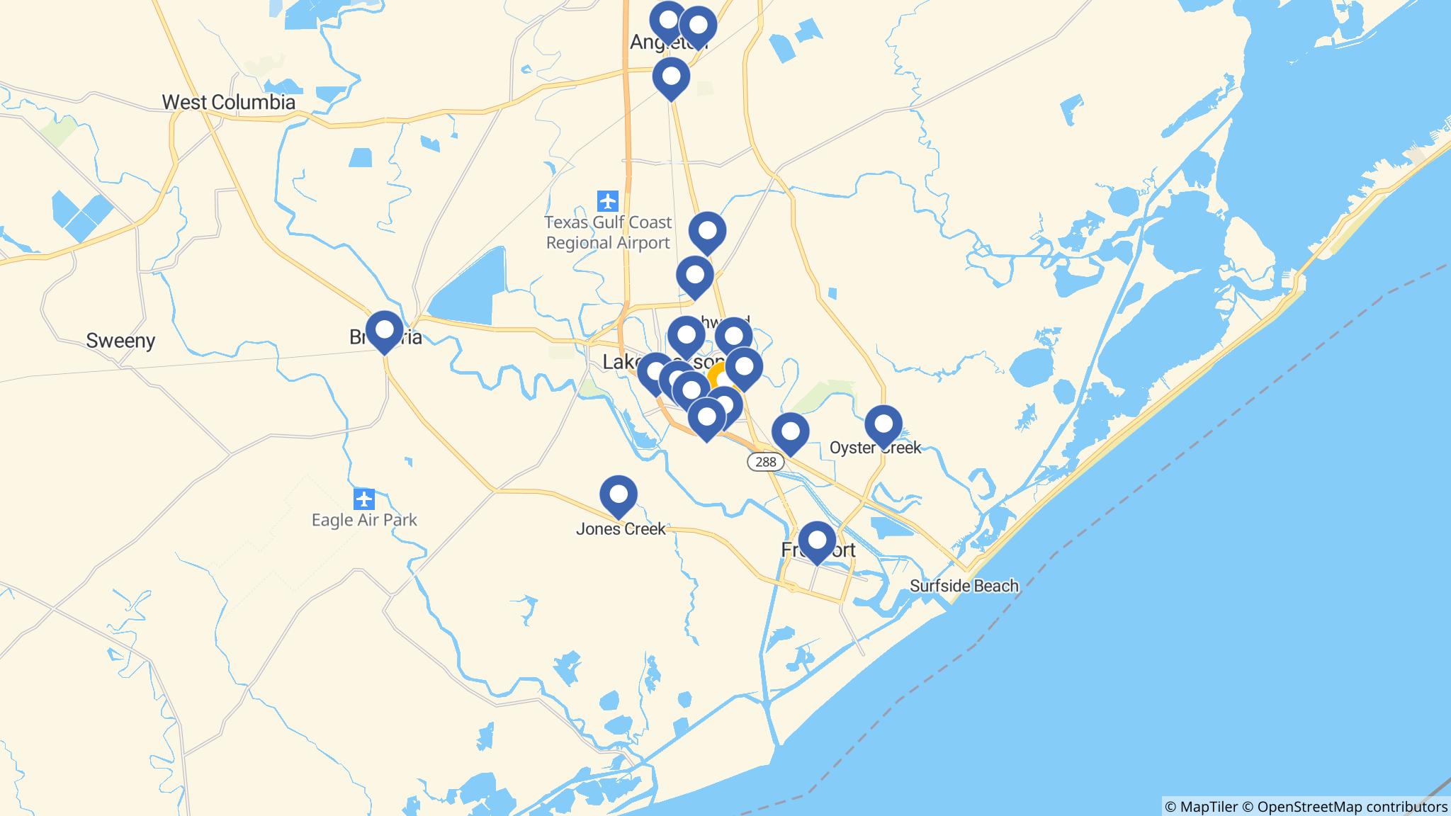 Street map of the ATM area
