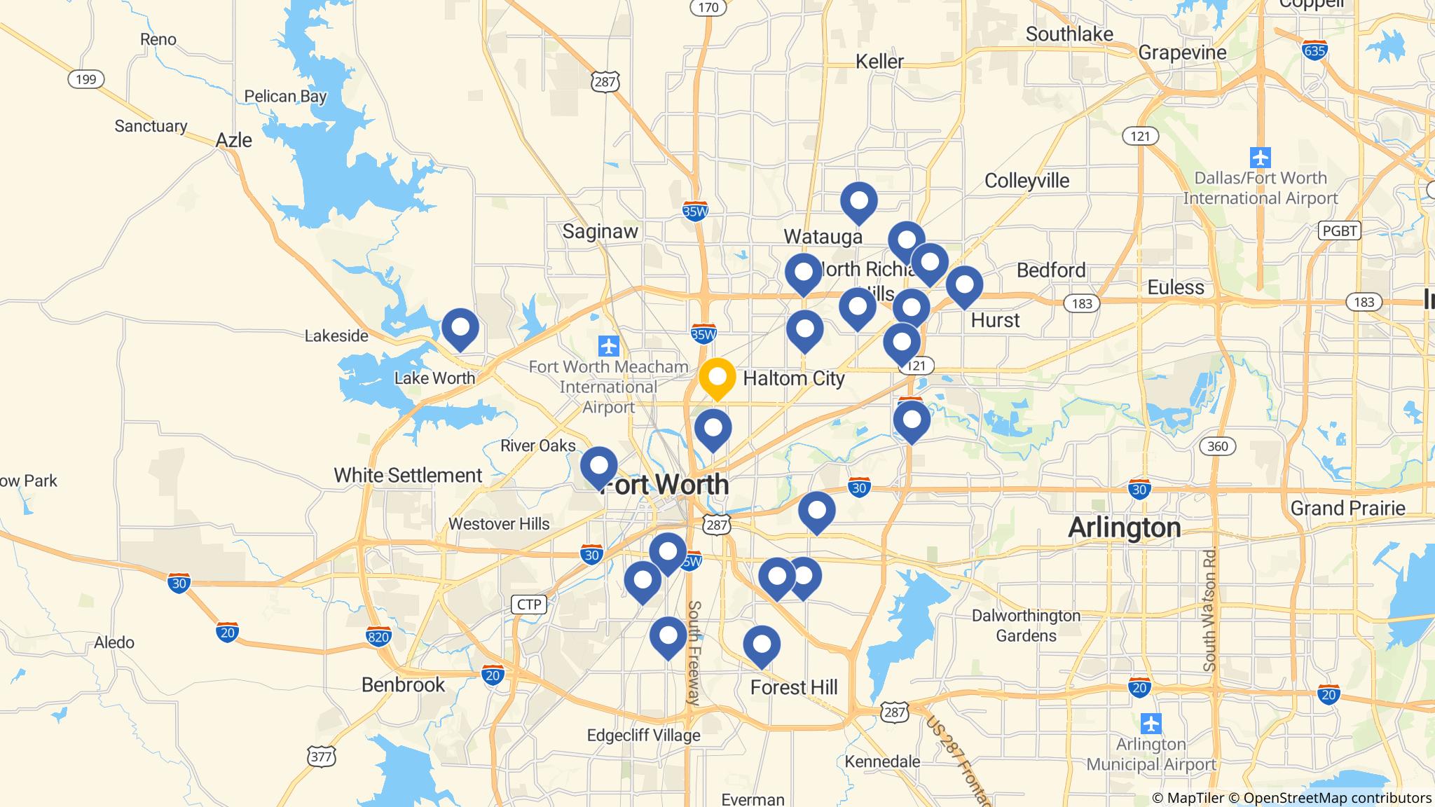 Street map of the ATM area