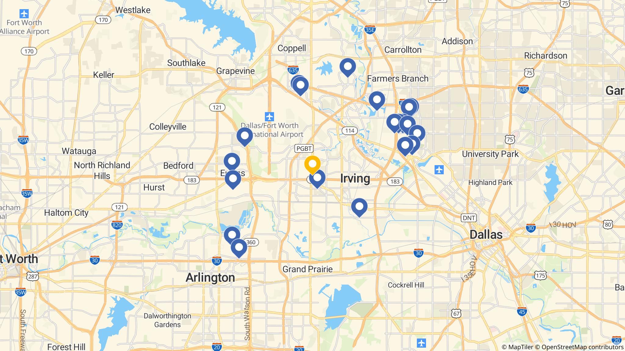 Street map of the ATM area