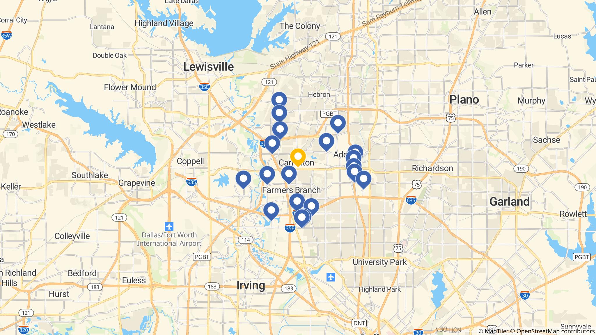 Street map of the ATM area