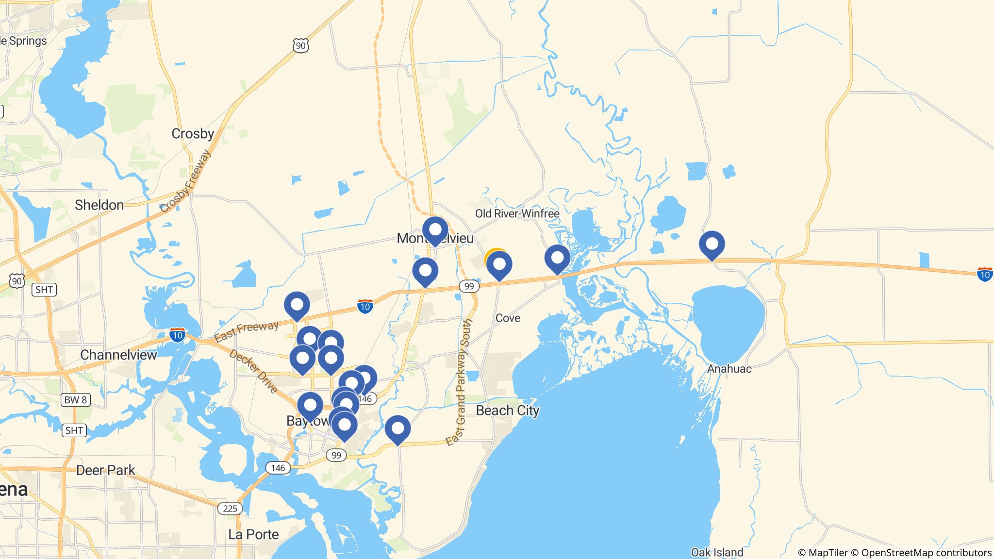 Street map of the ATM area