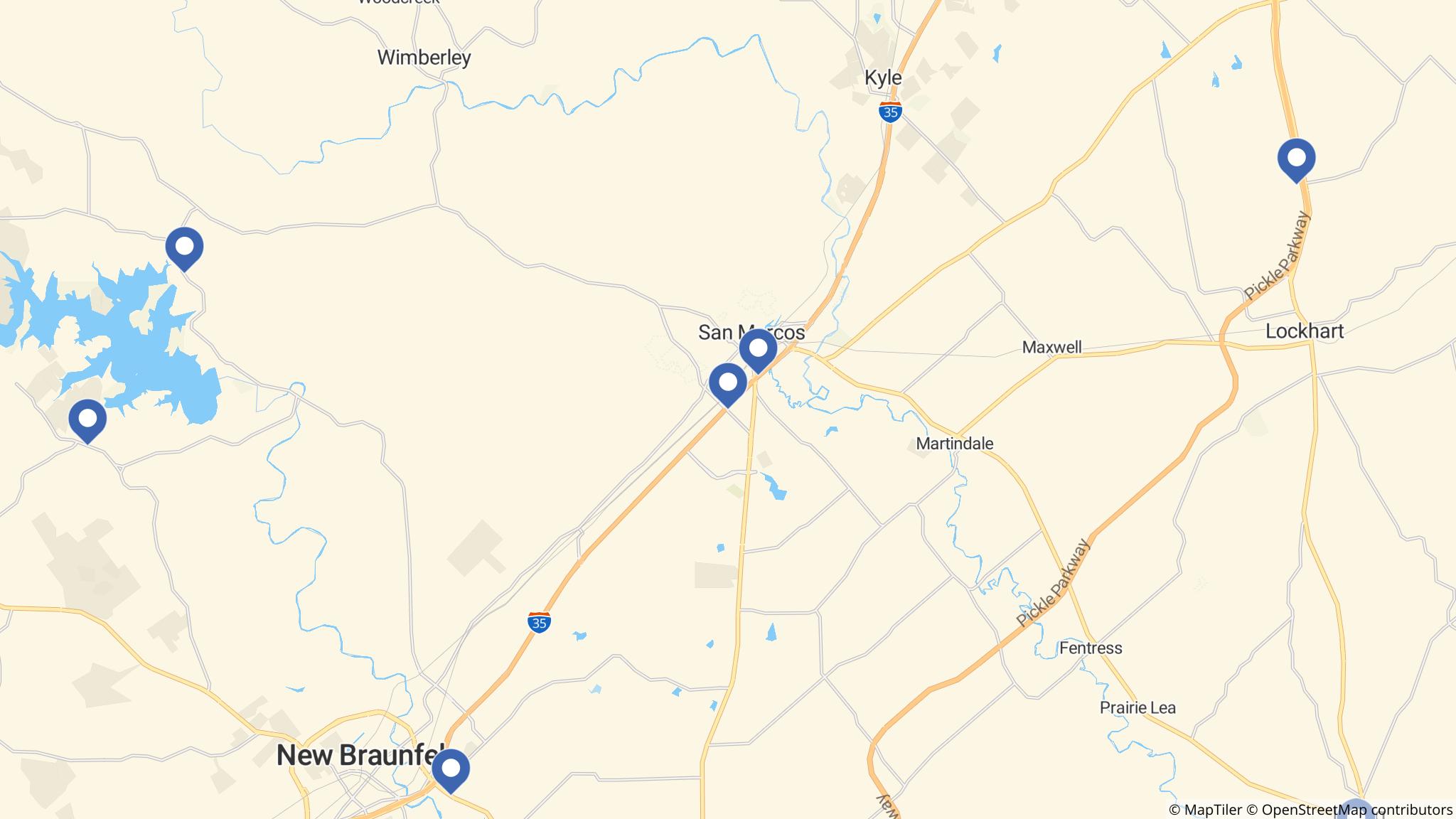 Street map of the ATM area