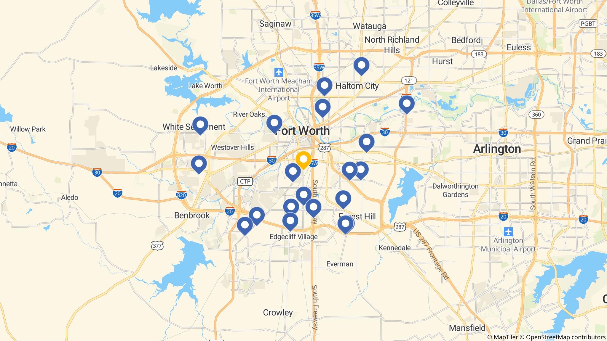 Street map of the ATM area