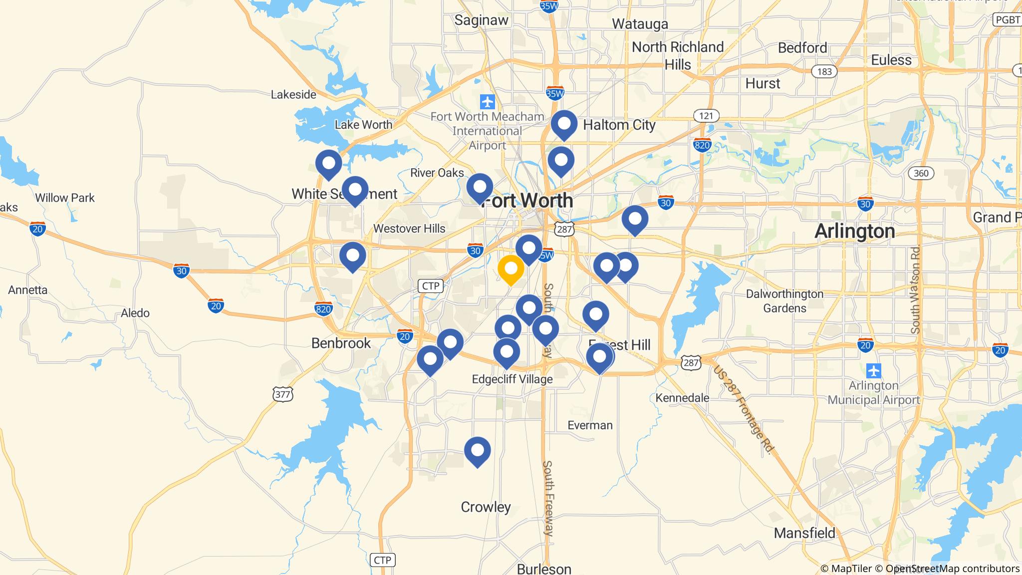 Street map of the ATM area