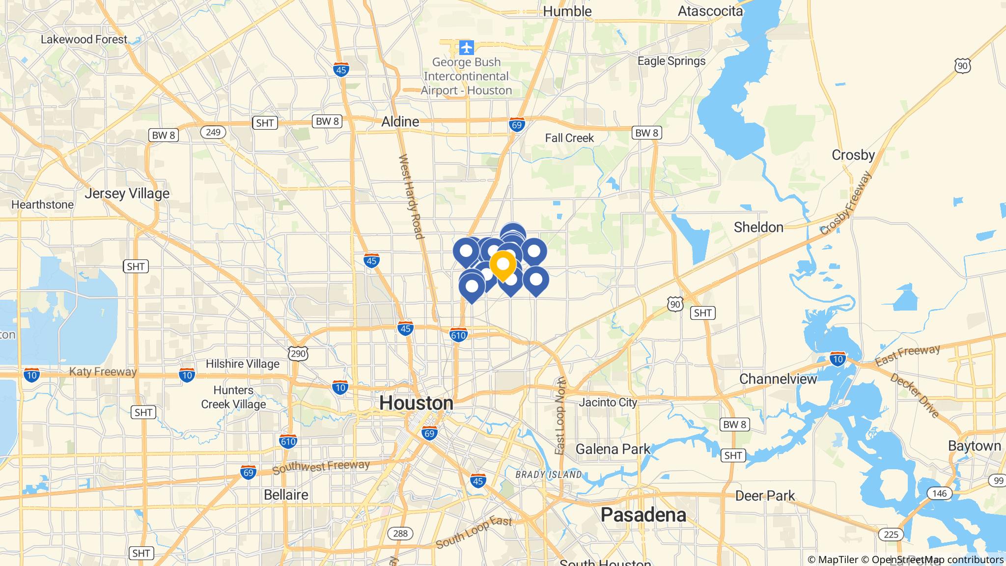 Street map of the ATM area
