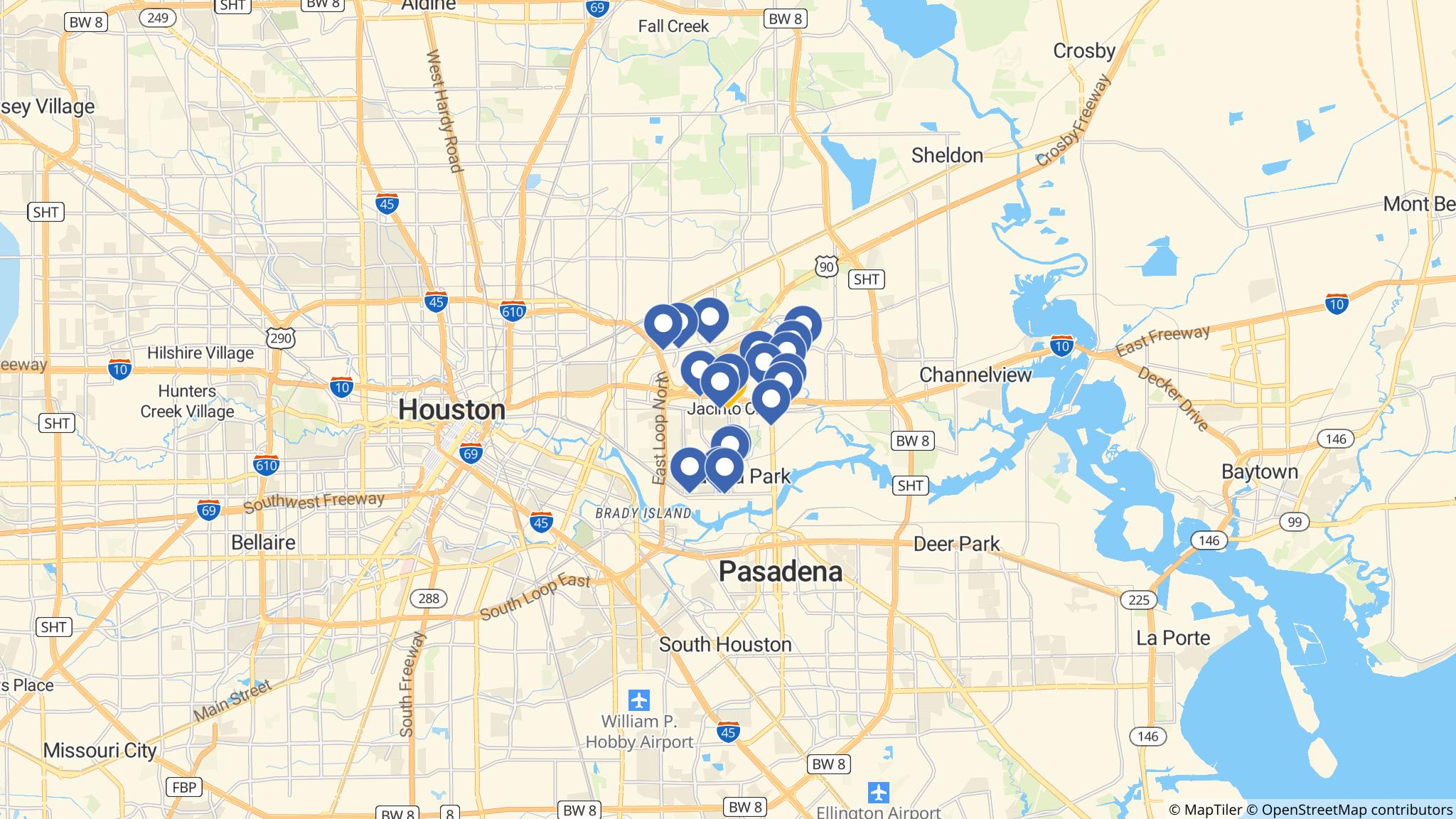 Street map of the ATM area