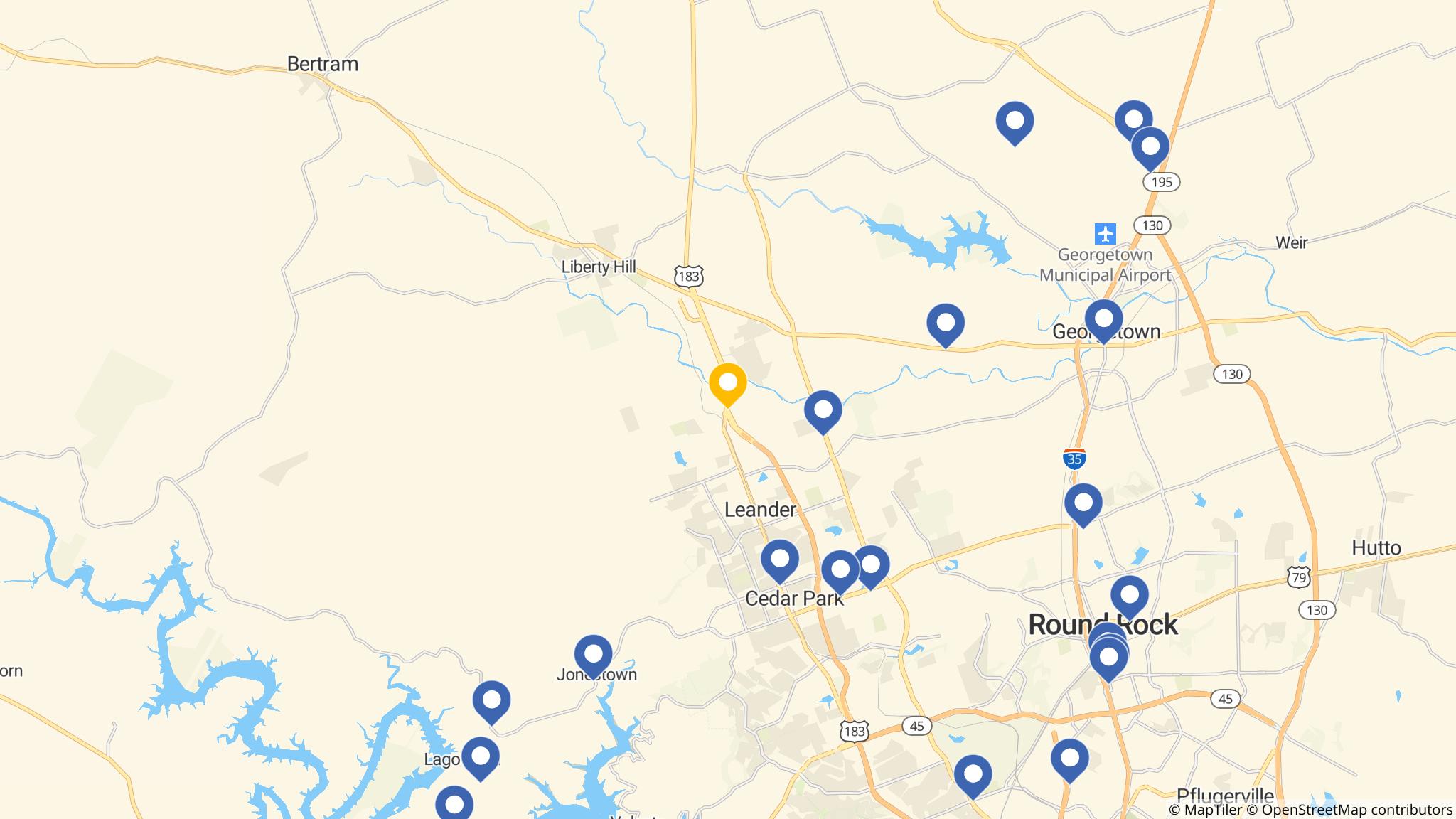 Street map of the ATM area