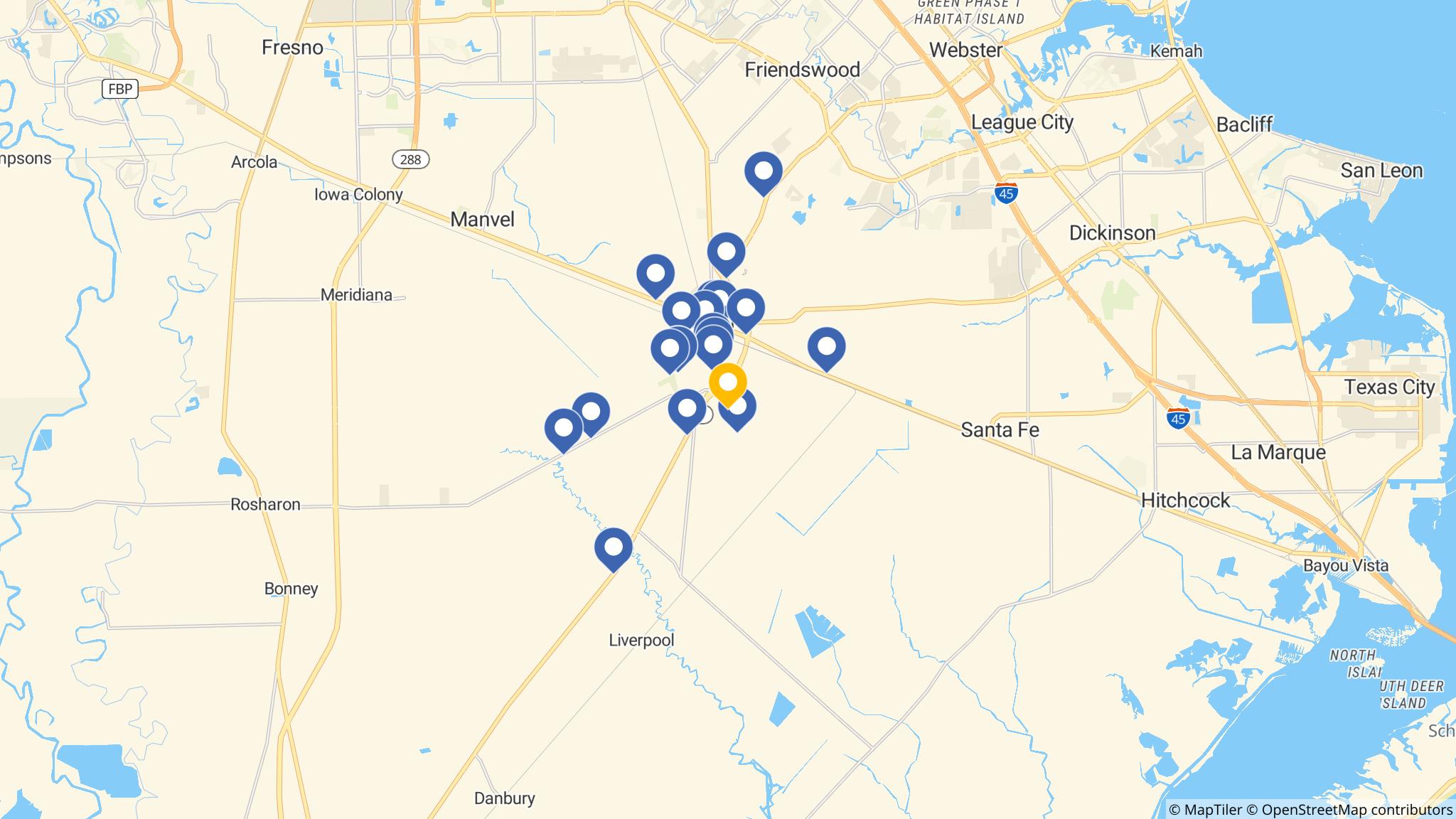 Street map of the ATM area