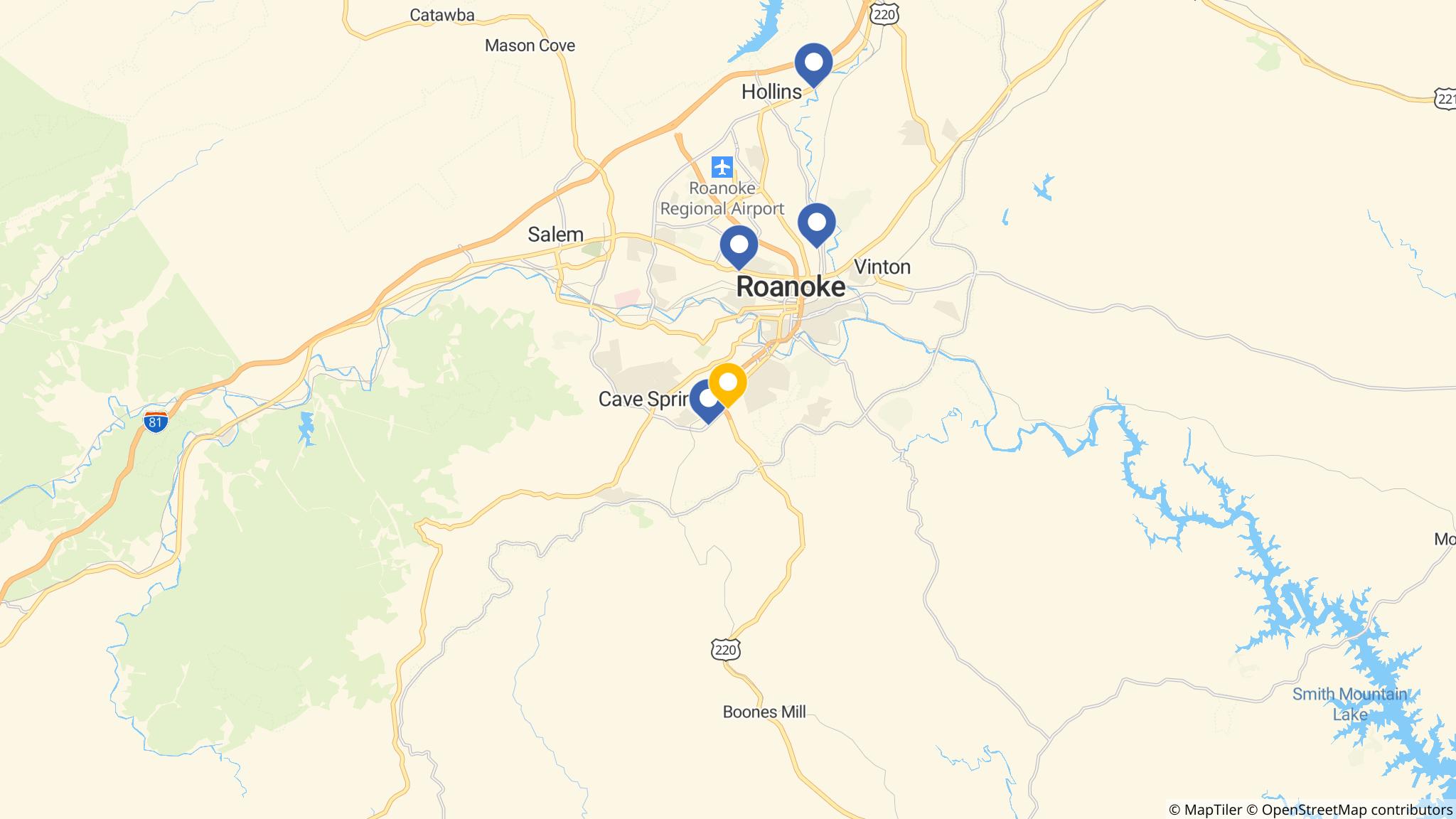 Street map of the ATM area