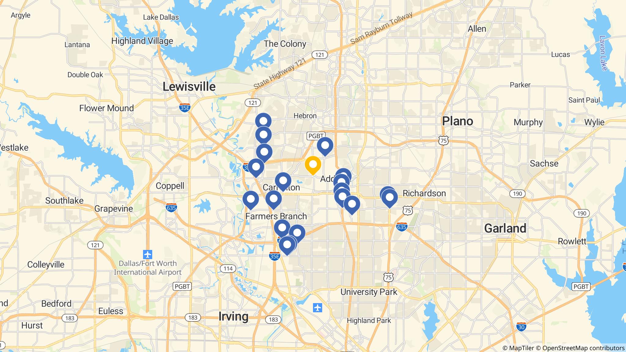 Street map of the ATM area