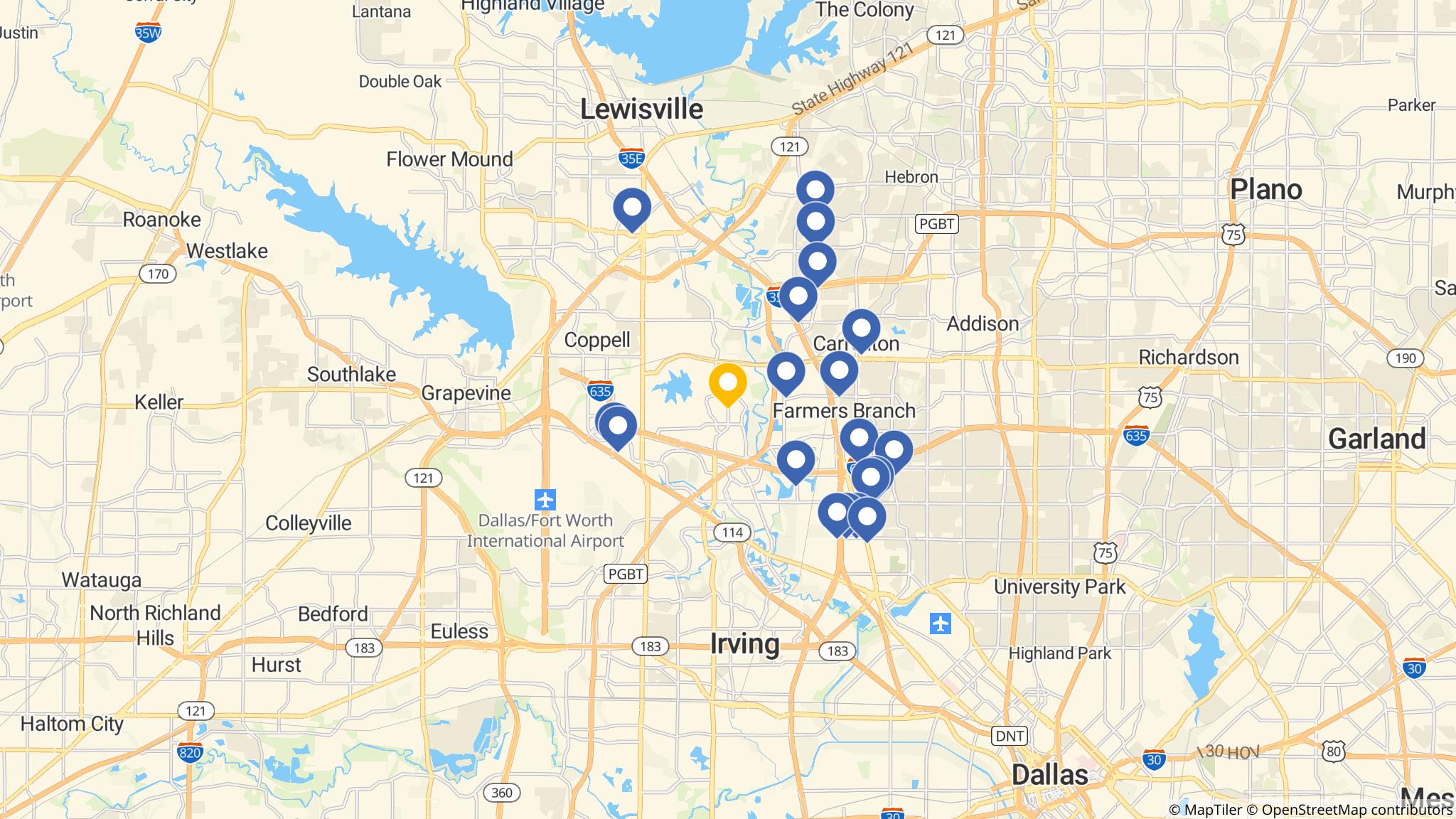 Street map of the ATM area