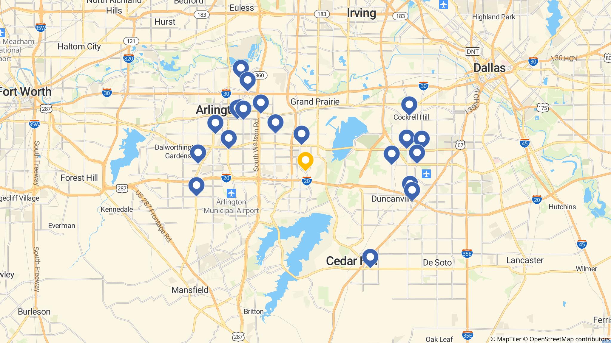 Street map of the ATM area