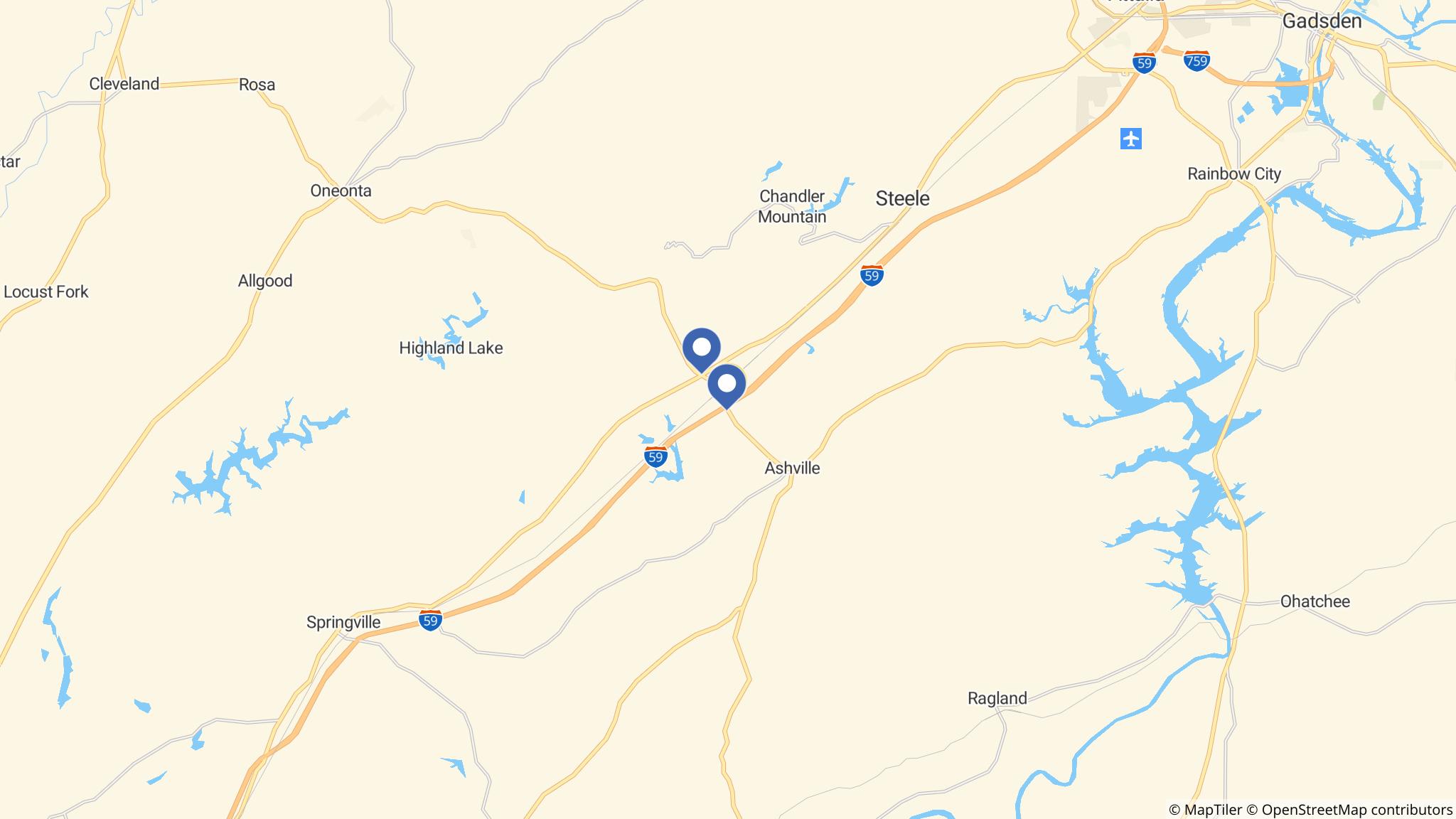 Street map of the ATM area