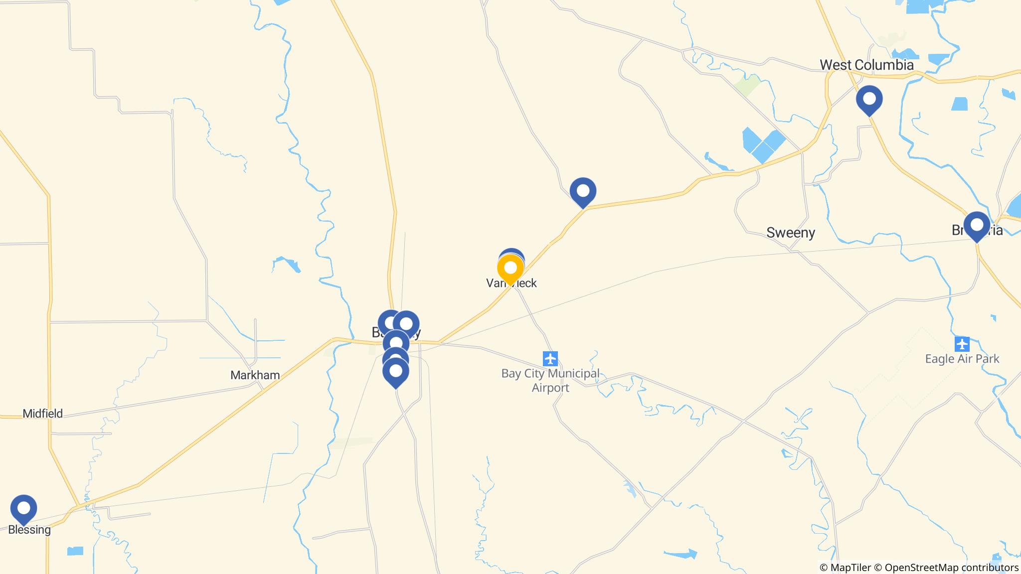 Street map of the ATM area