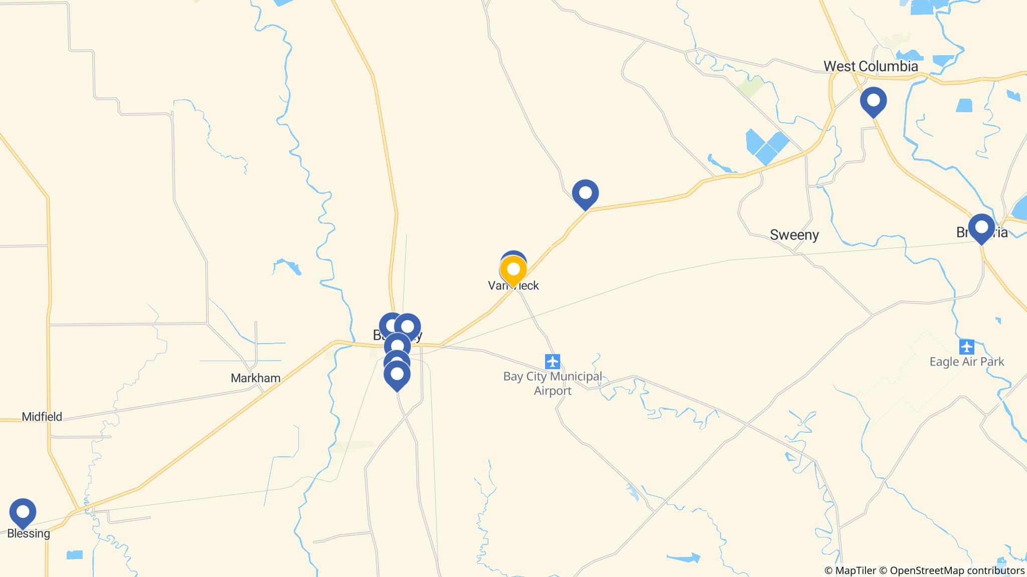 Street map of the ATM area