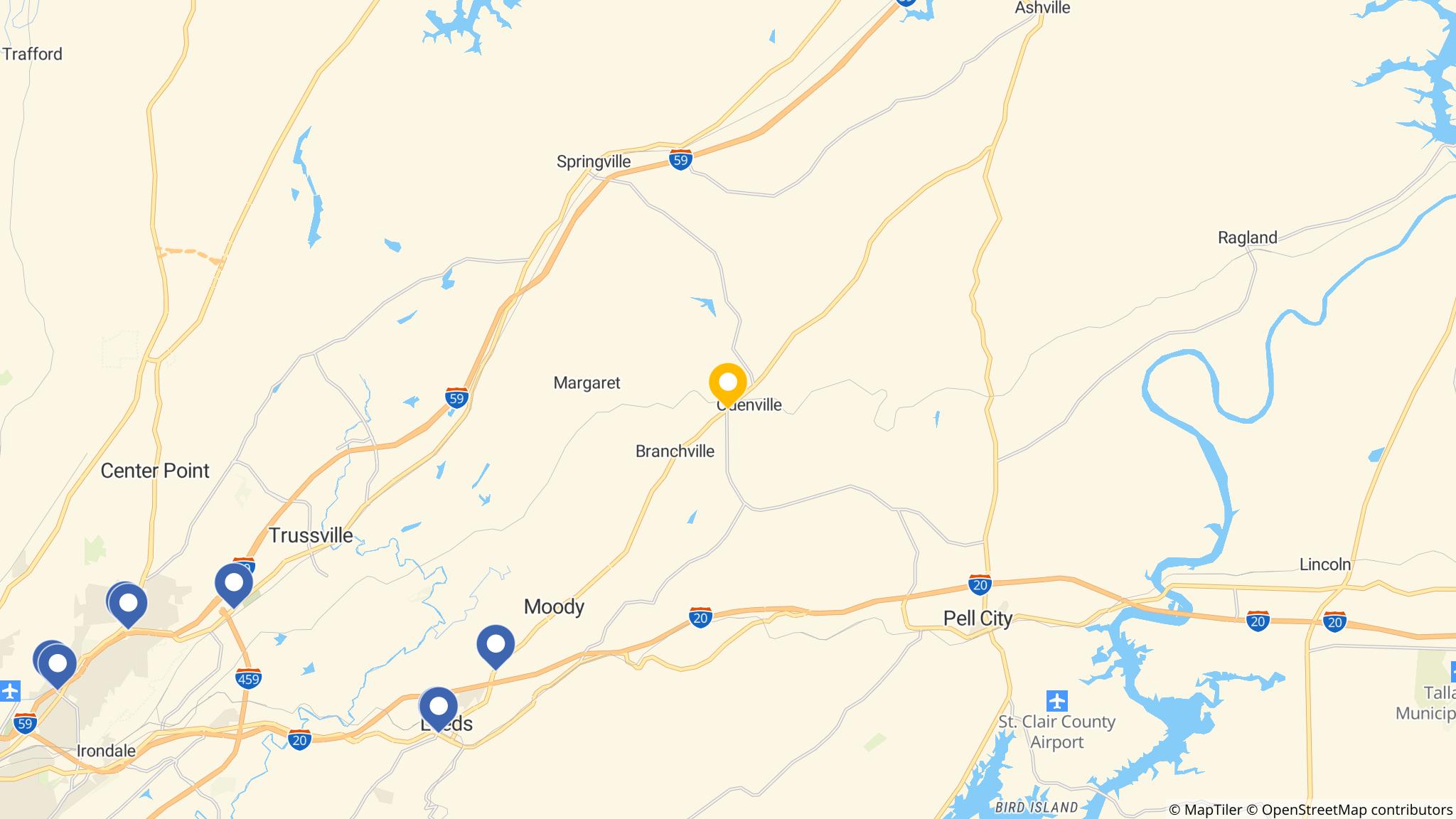Street map of the ATM area