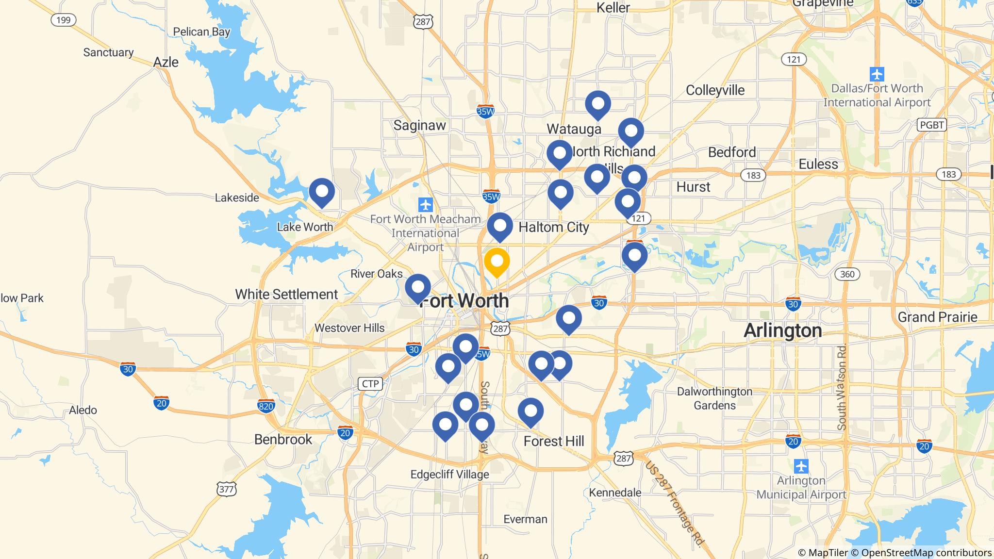 Street map of the ATM area