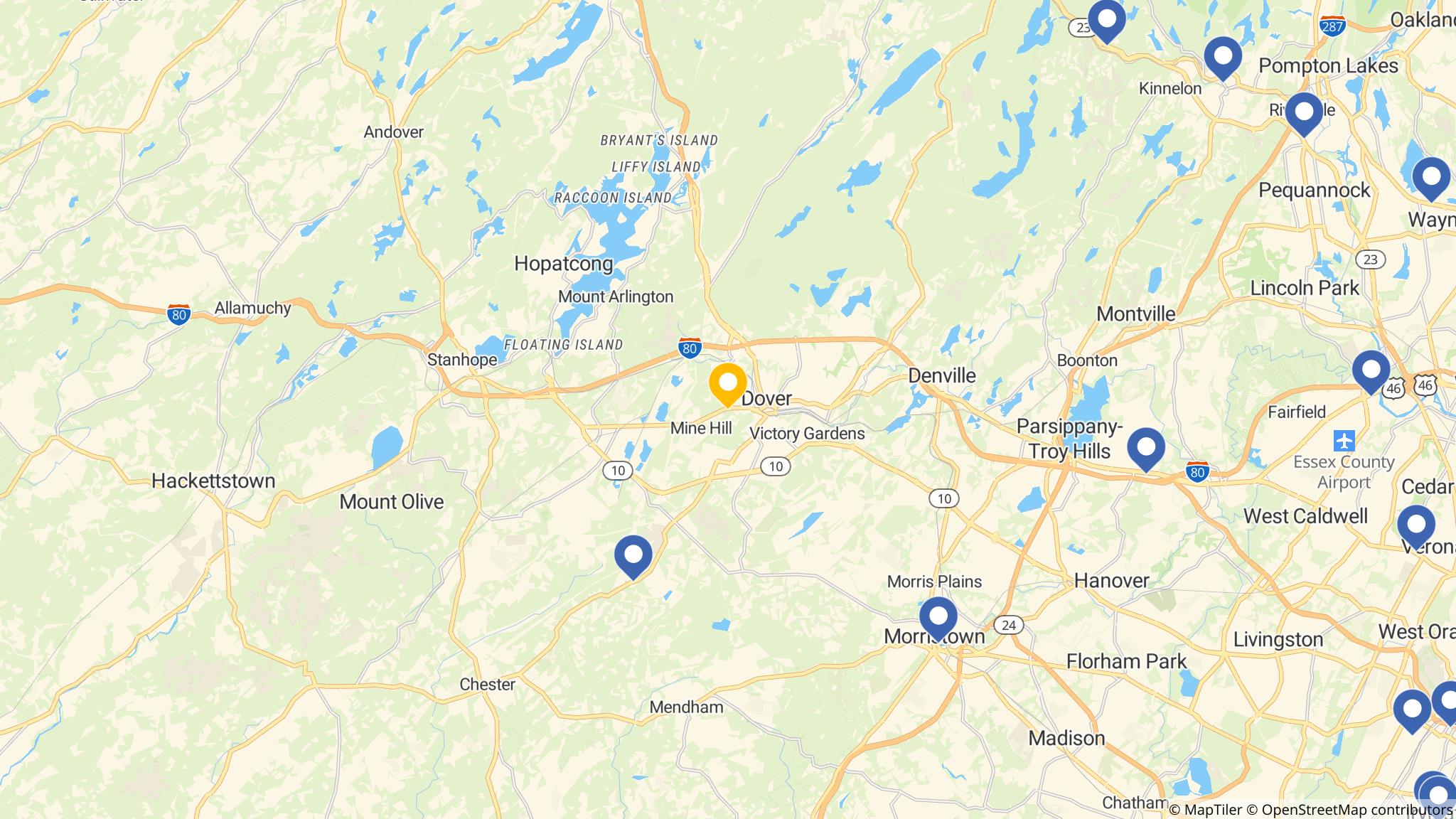 Street map of the ATM area