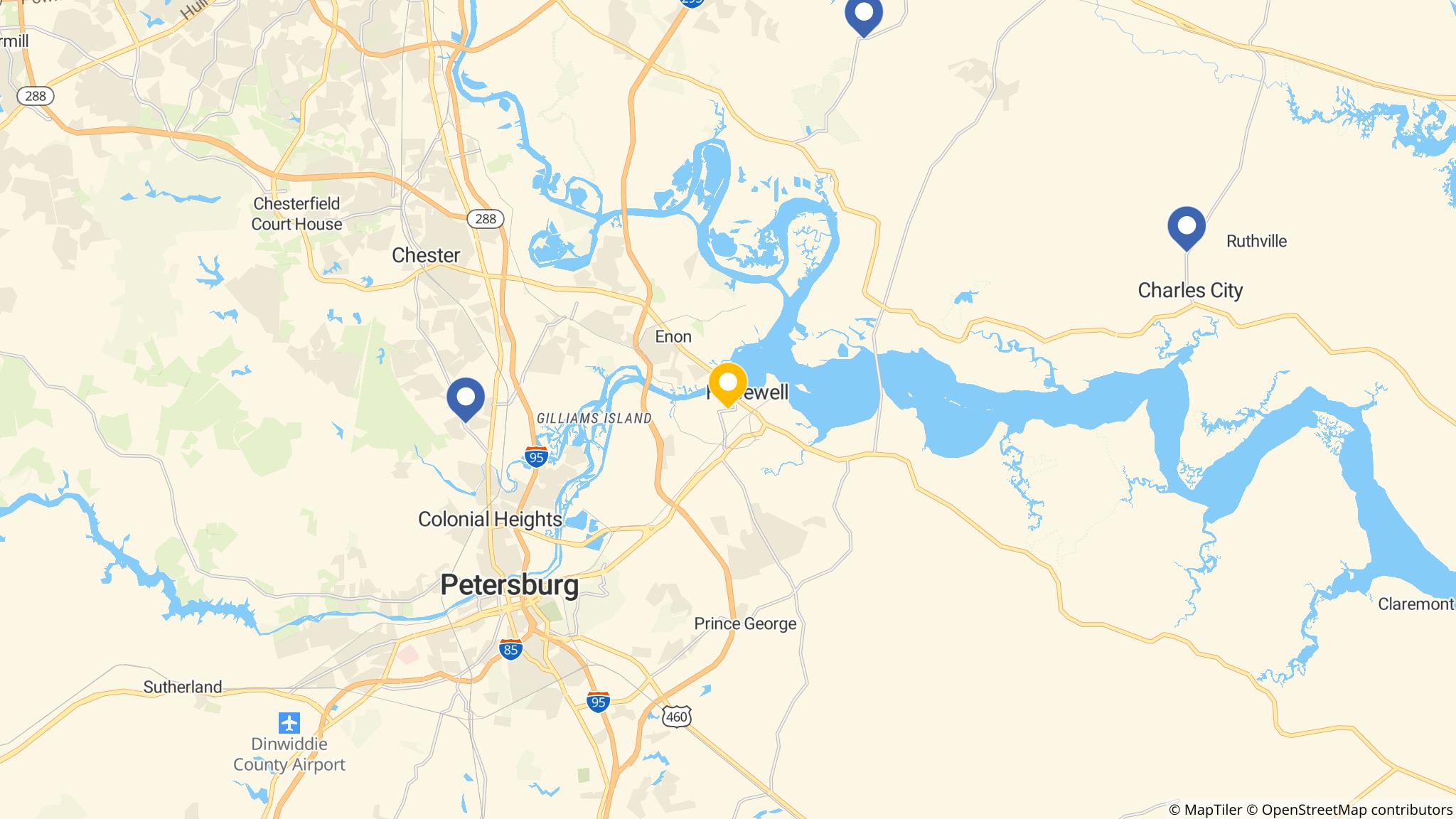 Street map of the ATM area
