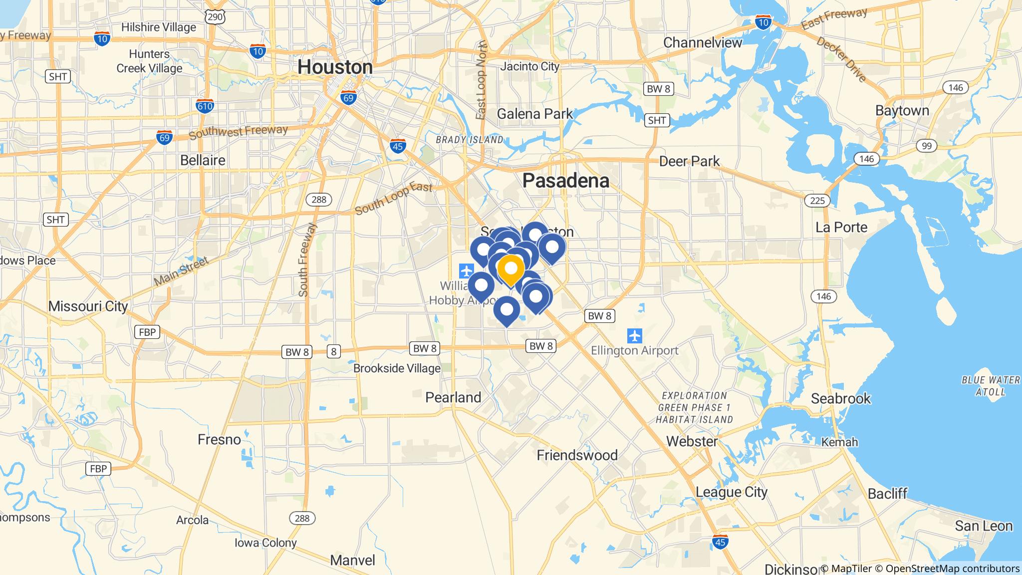 Street map of the ATM area